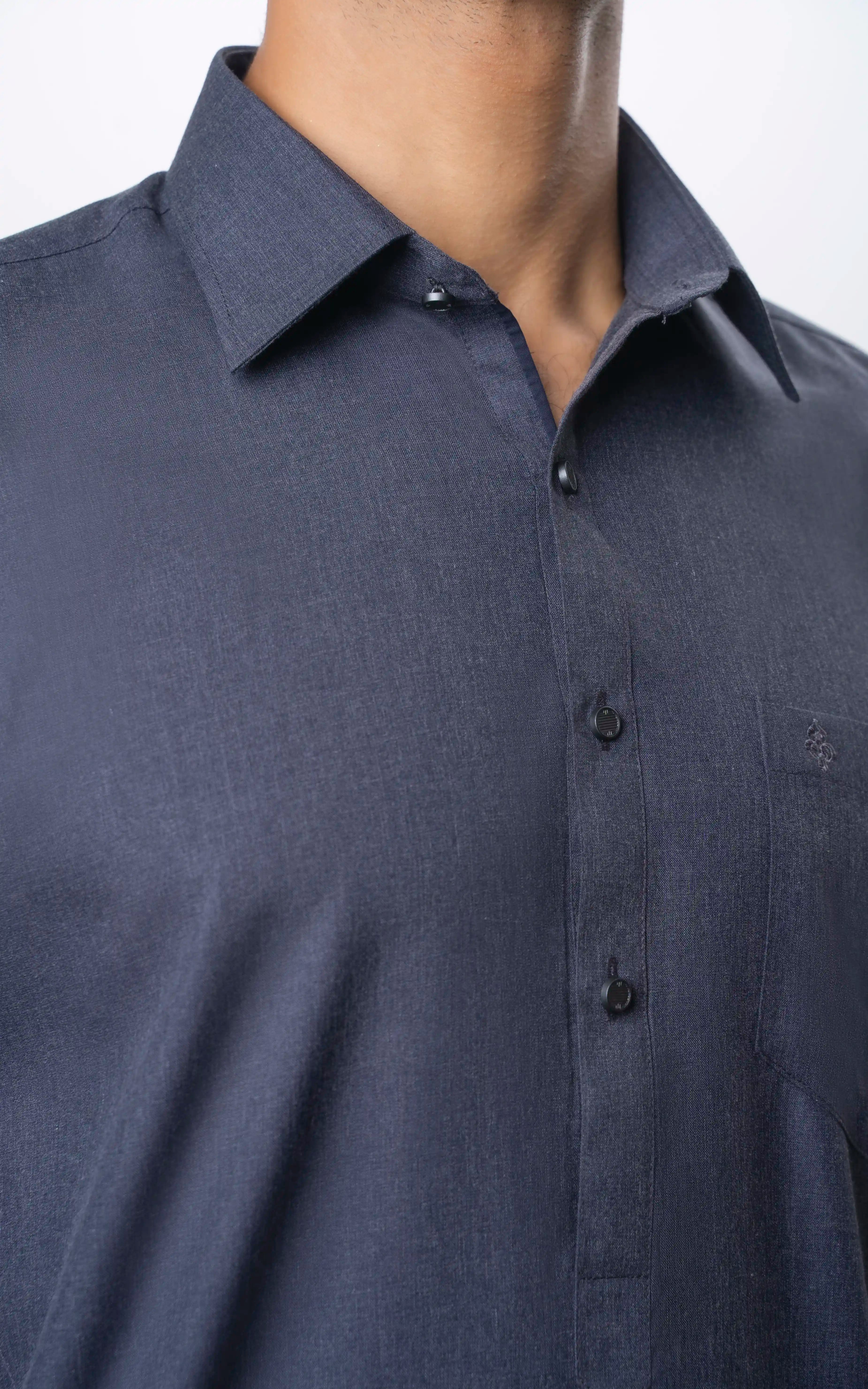 BLENDED KAMEEZ SHALWAR | PREMIUM COLLECTION DULL NAVY