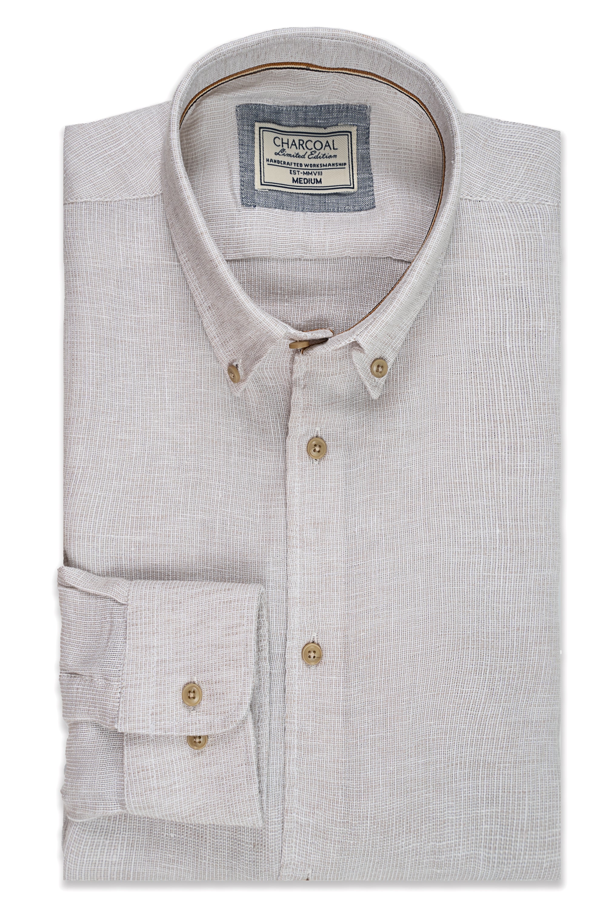 Shop LIMITED EDITION LINEN FABRIC SHIRTS LIGHT KHAKI For Men Online Shop LIMITED EDITION LINEN FABRIC SHIRTS LIGHT KHAKI For Men Online