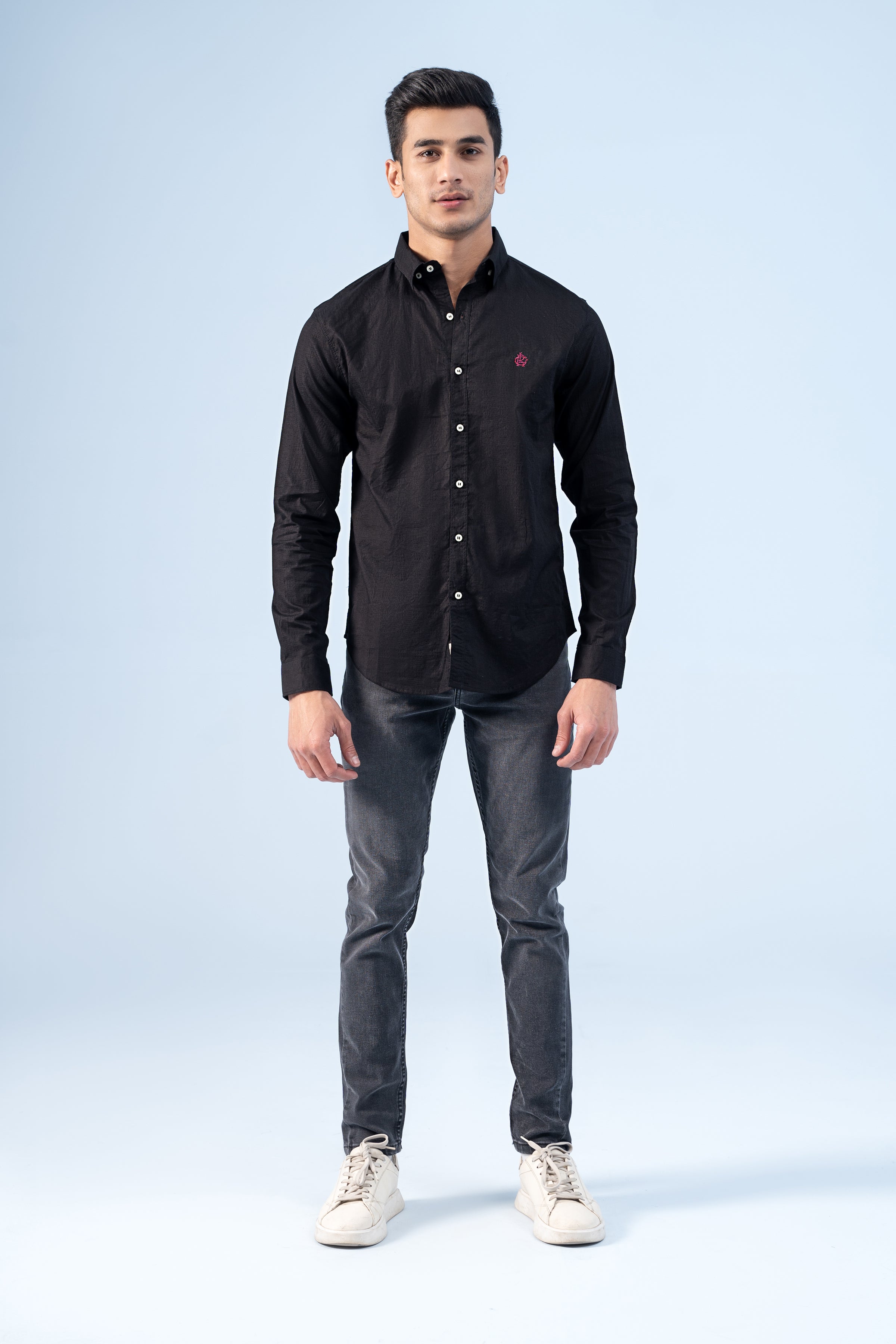 CASUAL SHIRT BLACK - Charcoal Clothing