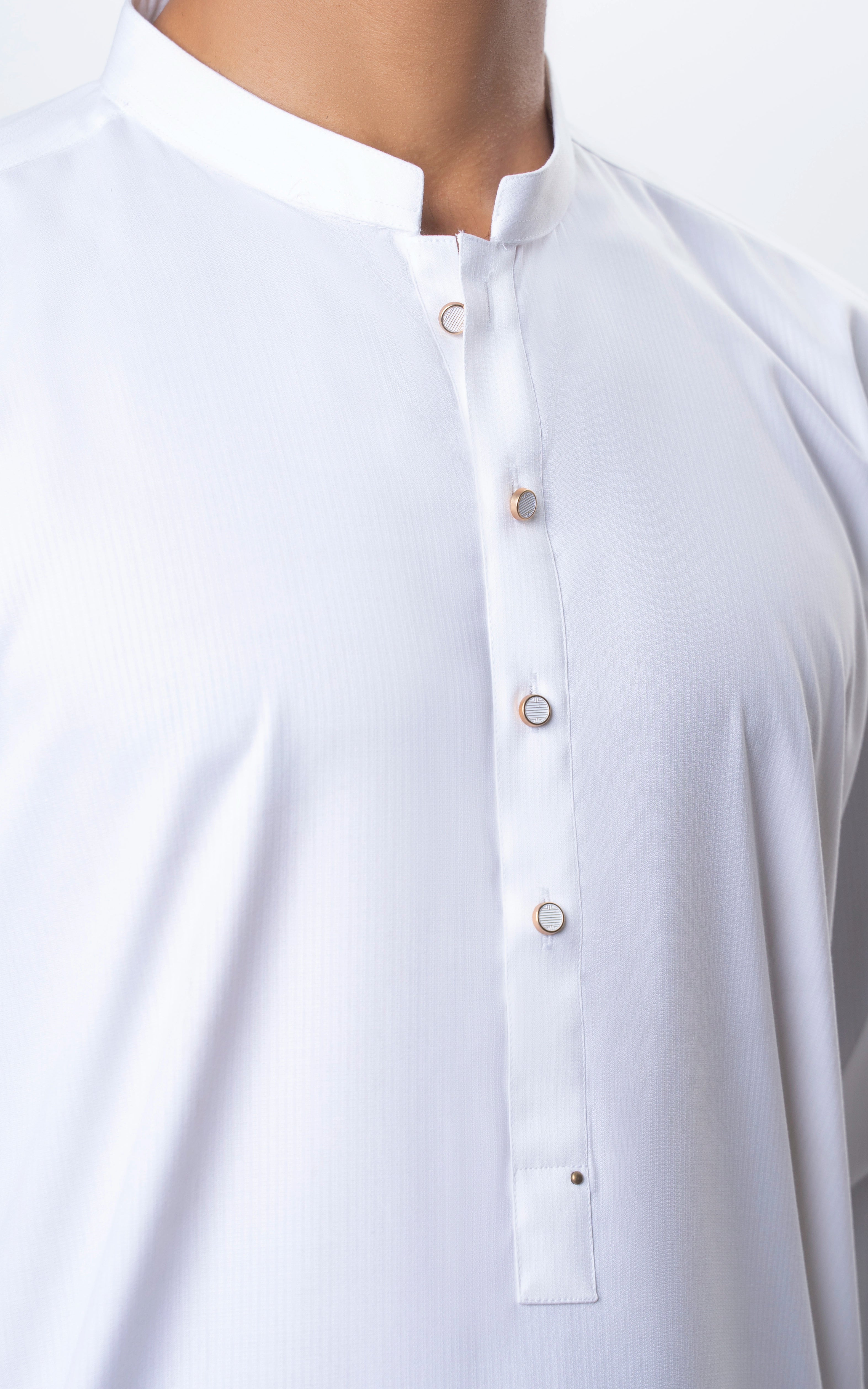 TEXTURED BLENDED KAMEEZ SHALWAR | SIGNATURE COLLECTION OFF WHITE