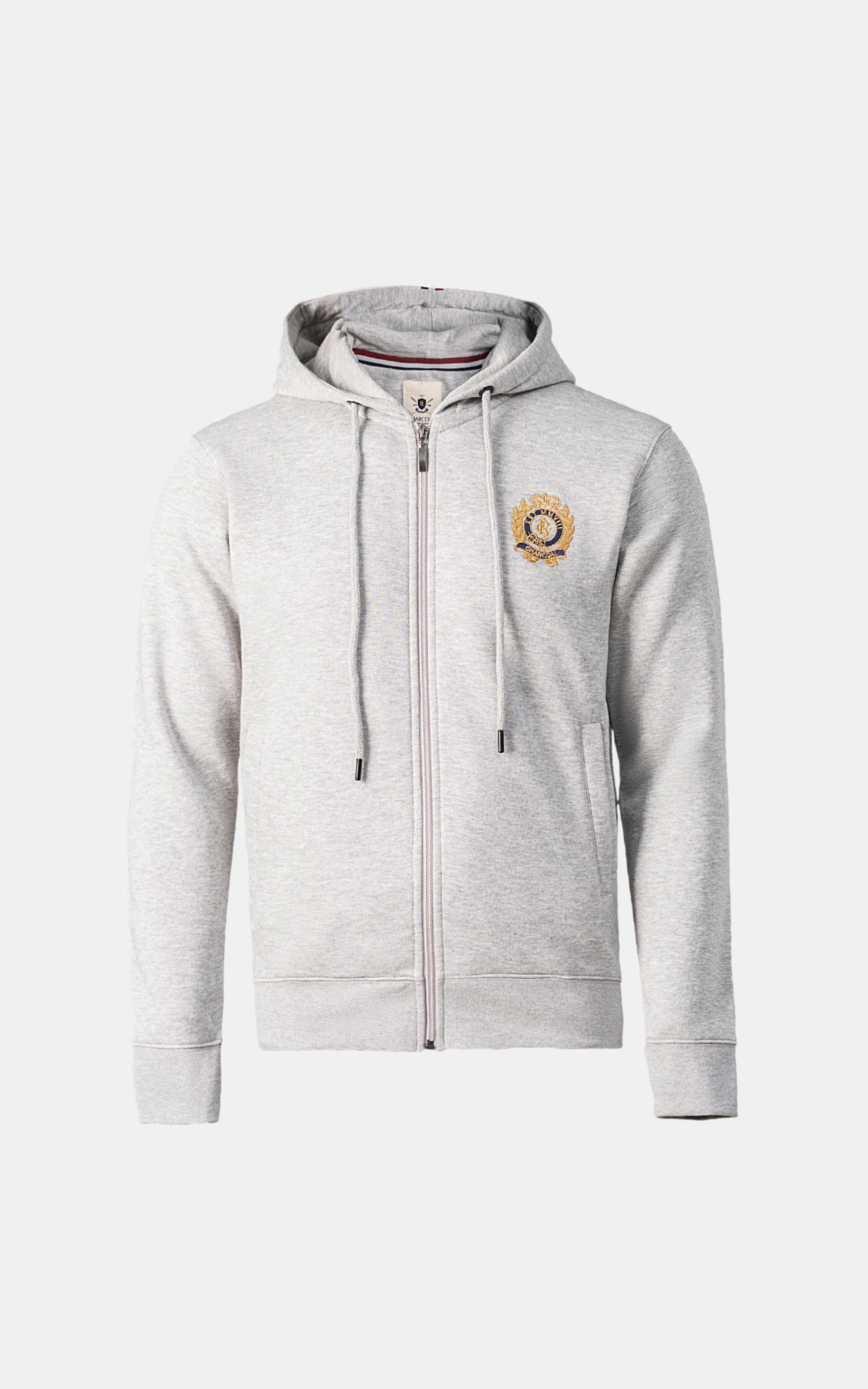 ZIPPER HOODIE HEATHER GREY