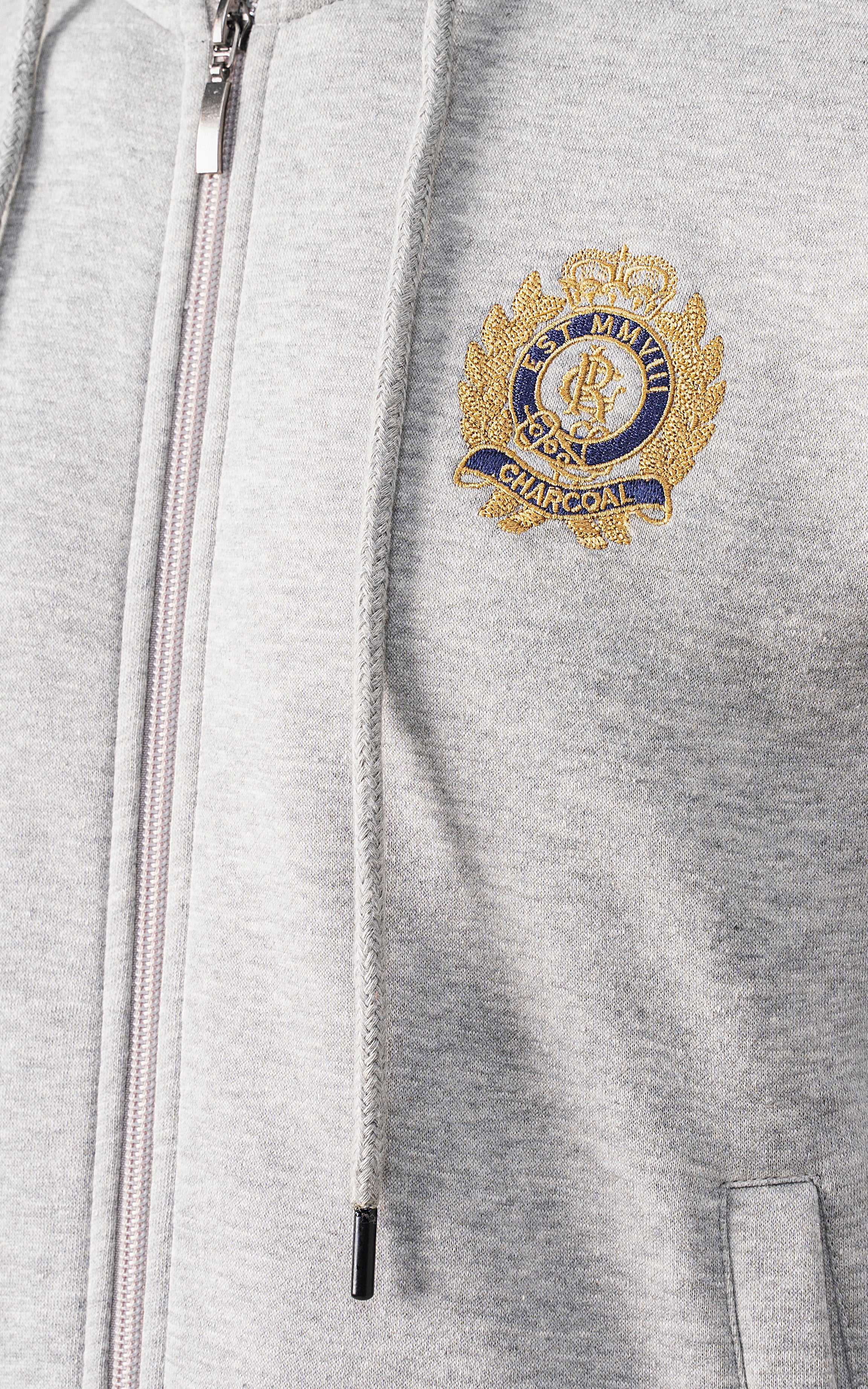 ZIPPER HOODIE HEATHER GREY
