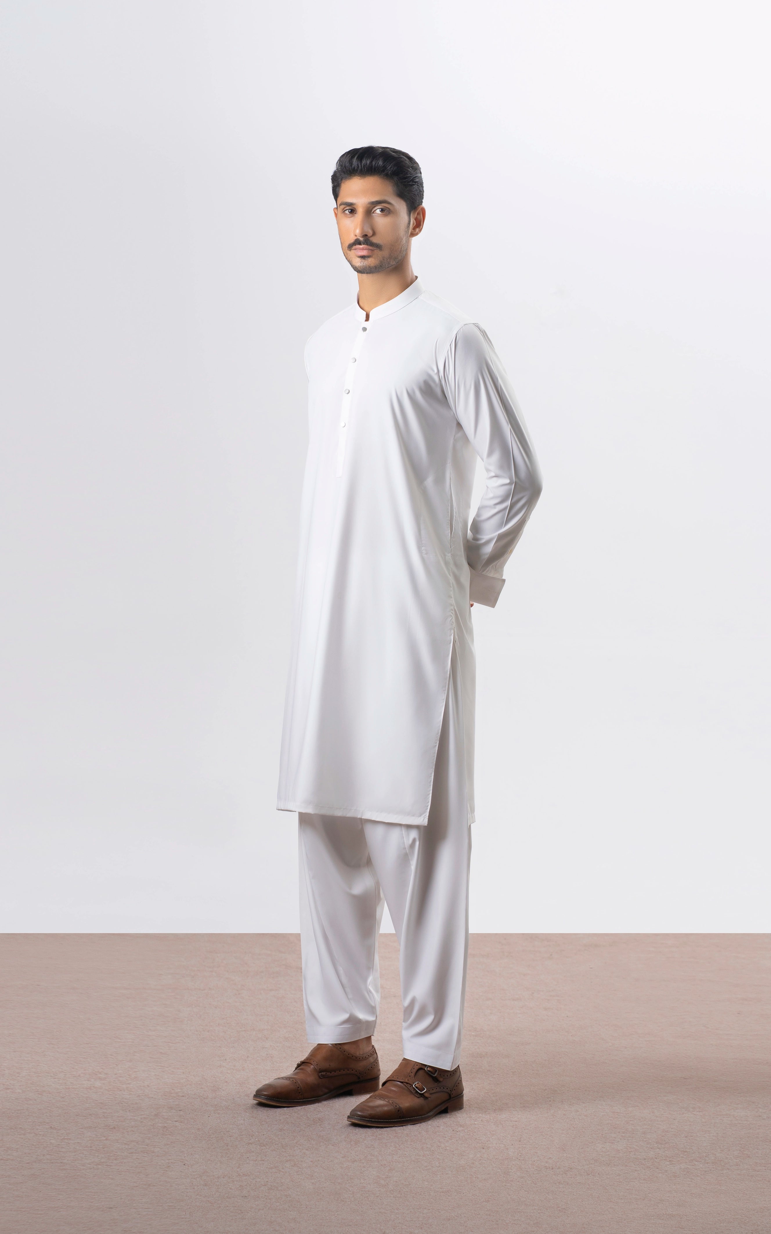 BLENDED KAMEEZ SHALWAR | PREMIUM COLLECTION WHITE