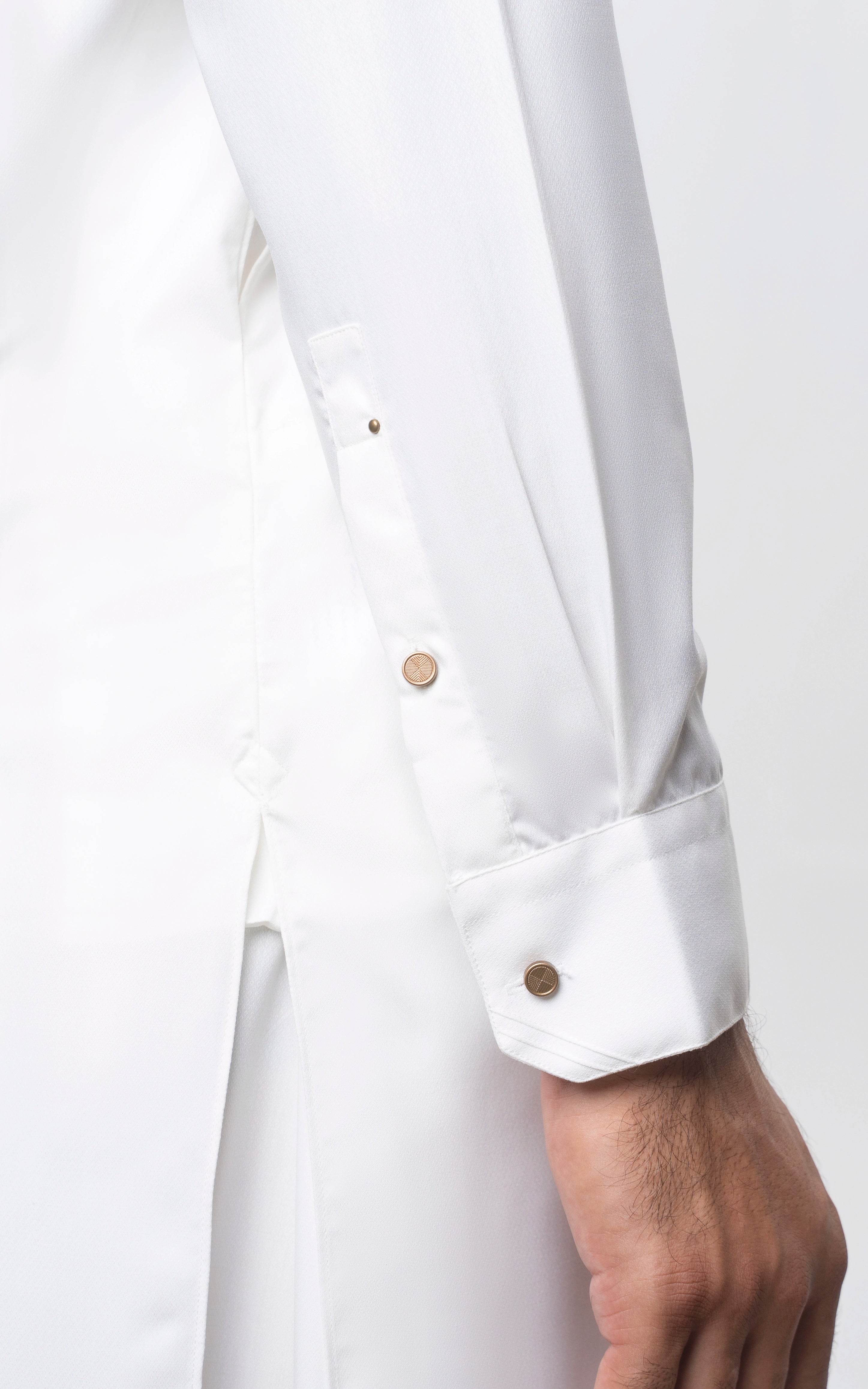 TEXTURED BLENDED KAMEEZ SHALWAR | SIGNATURE COLLECTION OFF WHITE