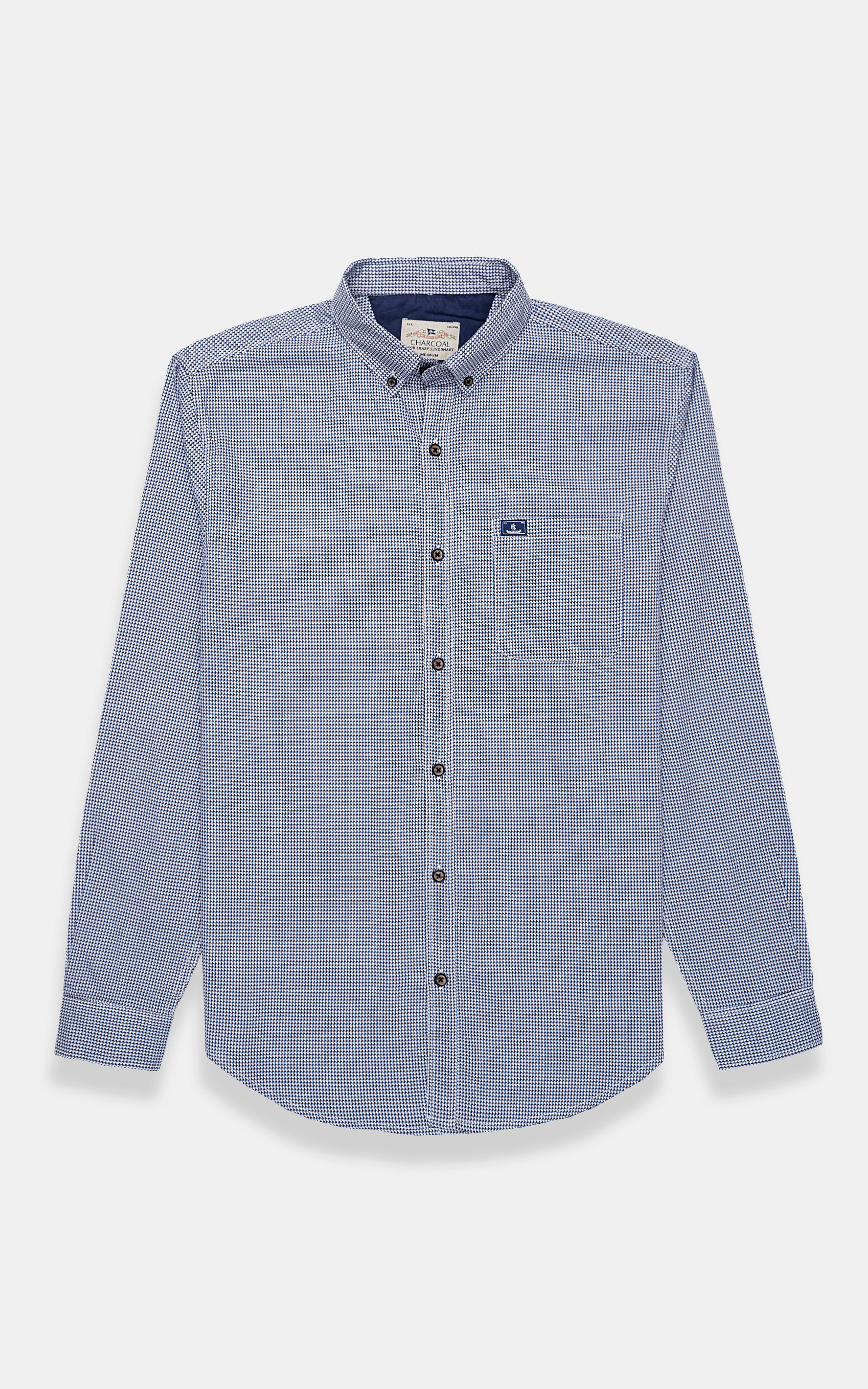 CASUAL SHIRT WHITE BLUE