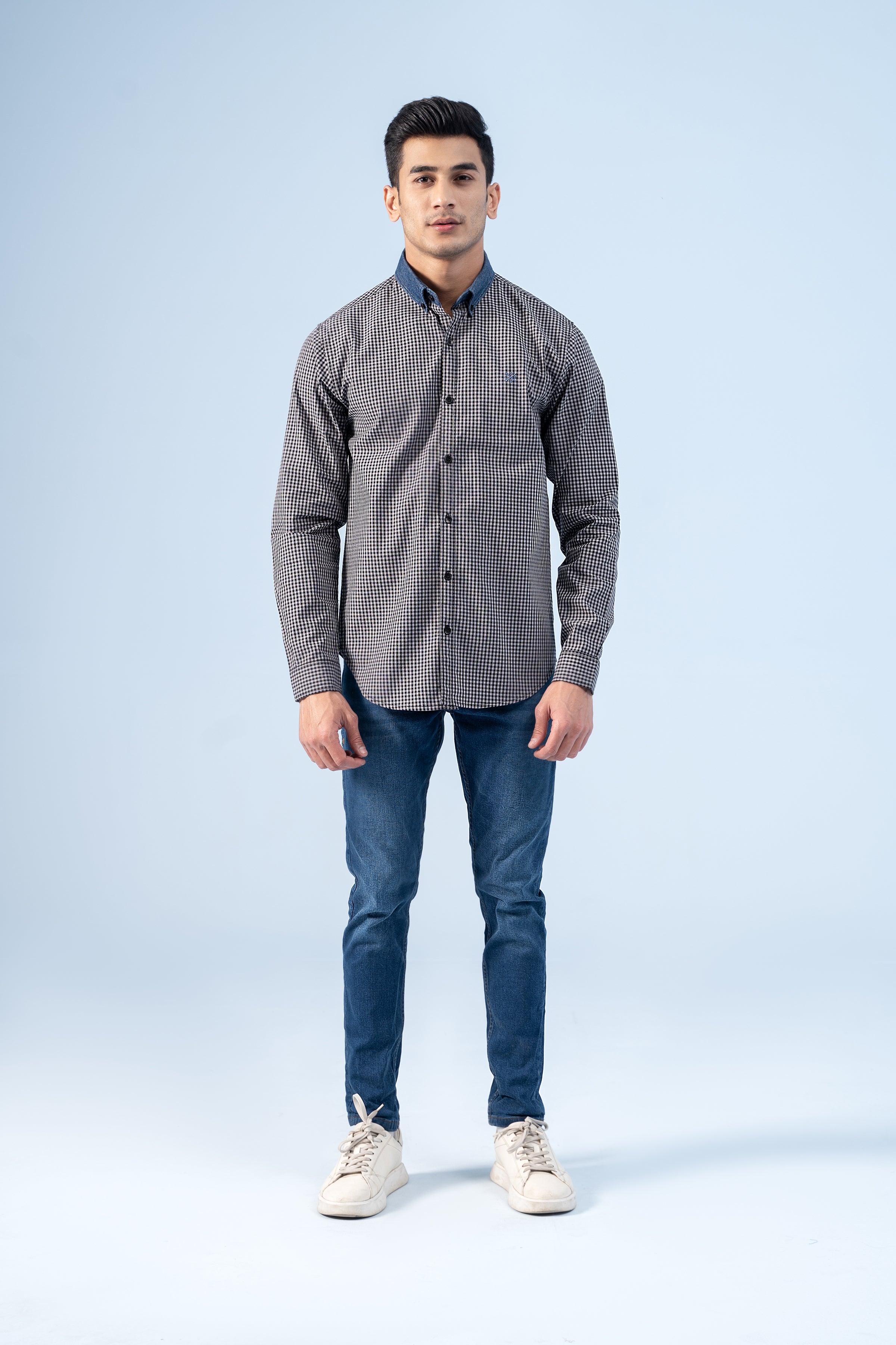 CASUAL SHIRT BLACK CHECK