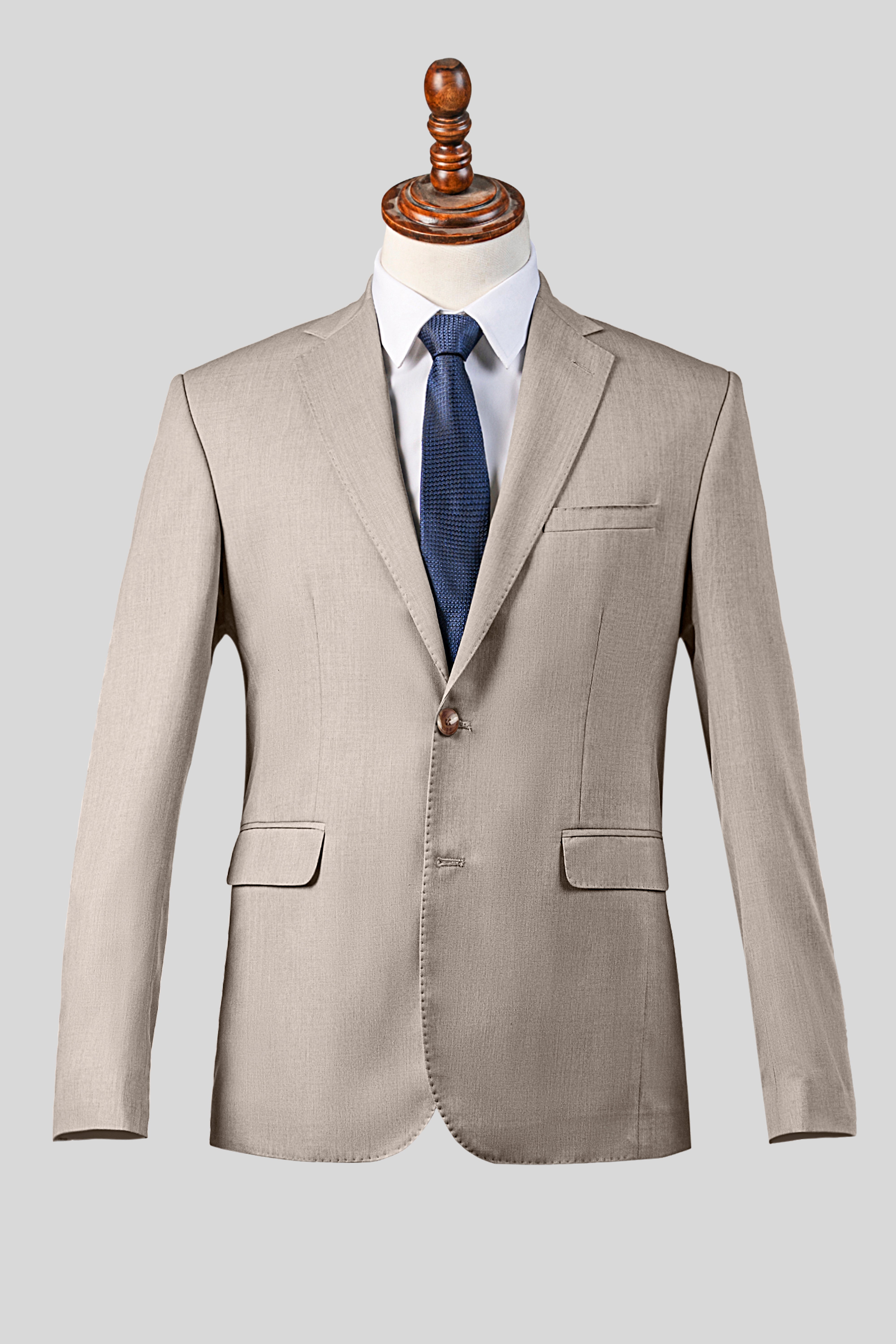 SLIM FIT 2 PIECE SUIT LIGHT KHAKI