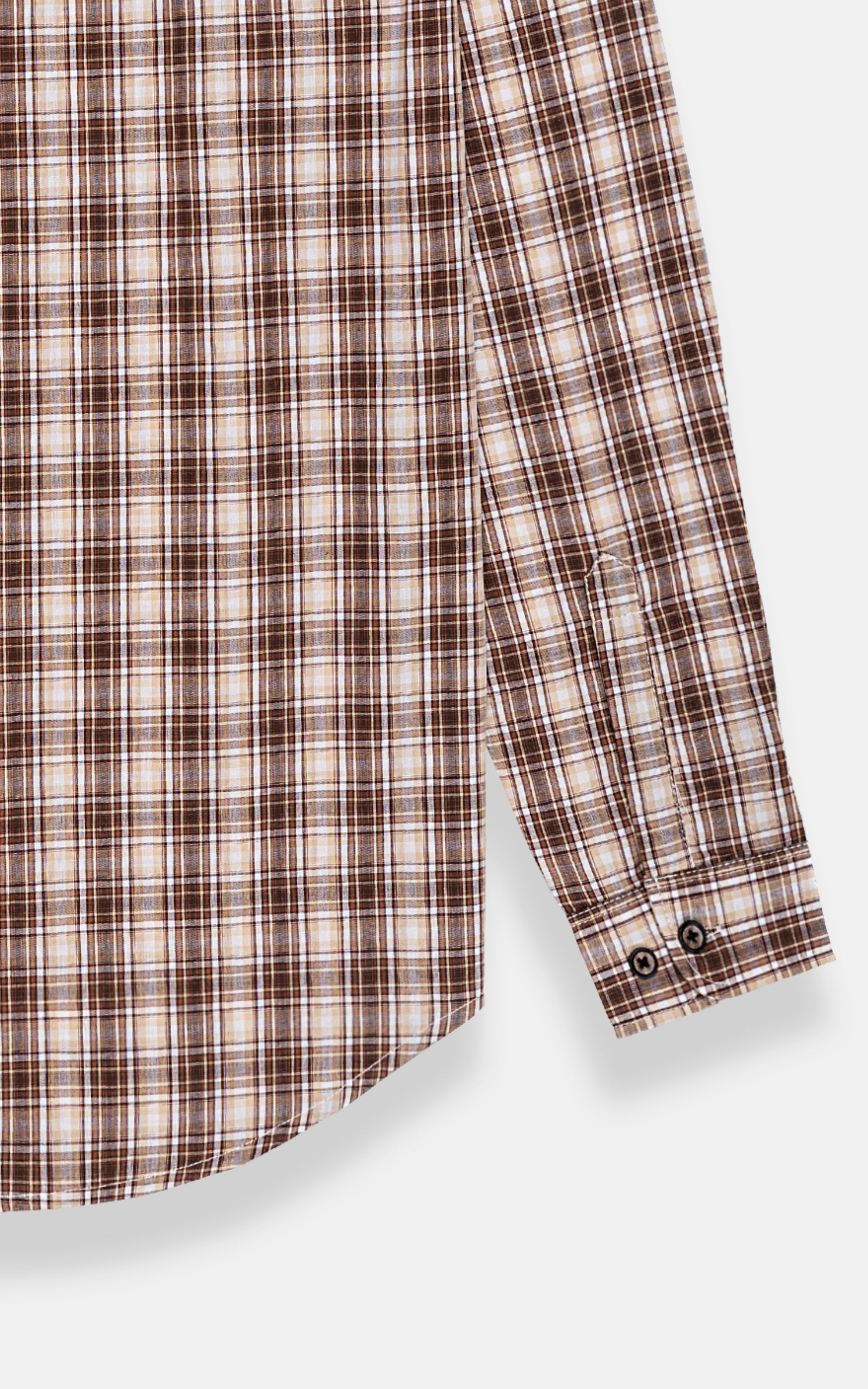 CASUAL SHIRT BROWN CHECK