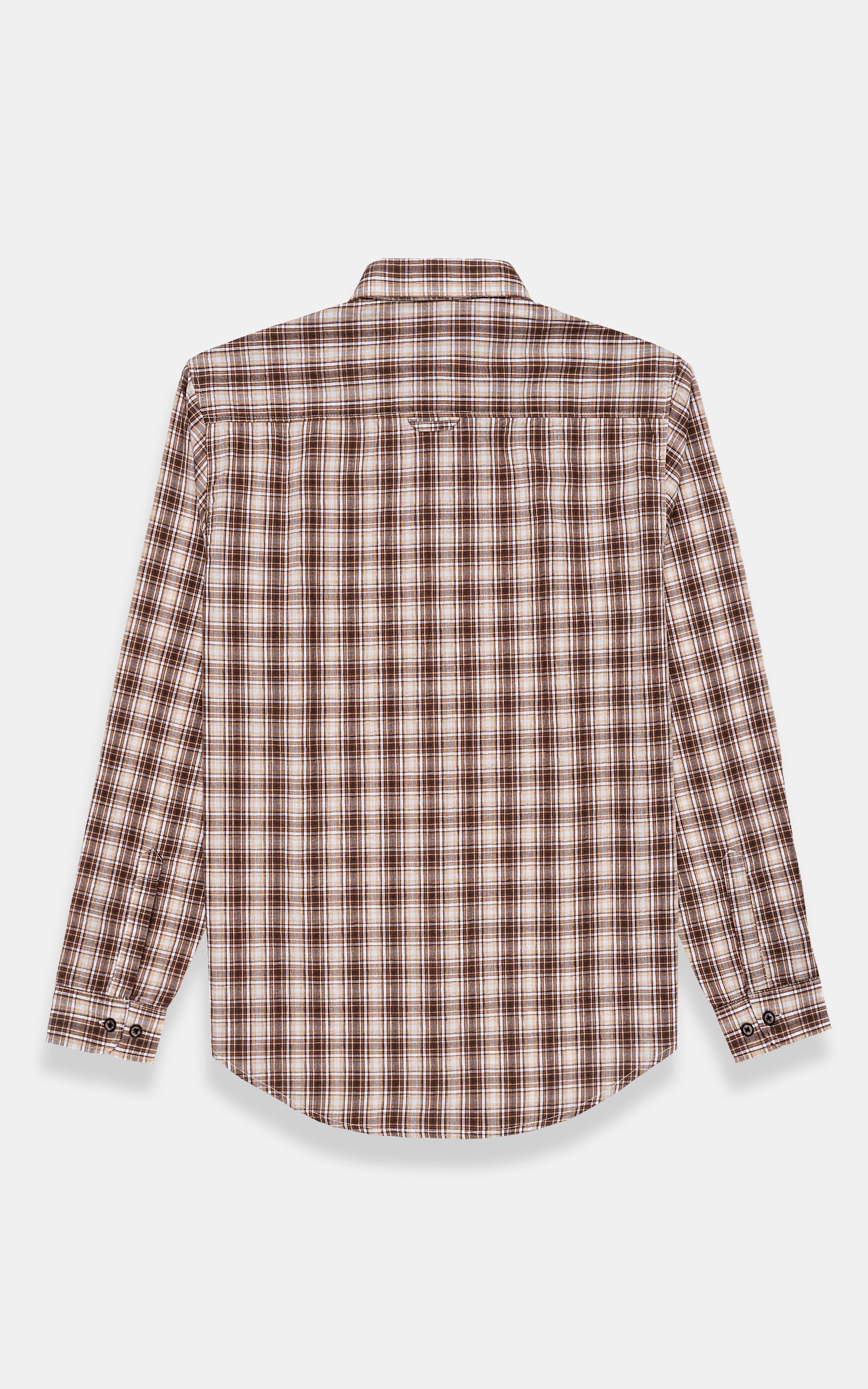 CASUAL SHIRT BROWN CHECK
