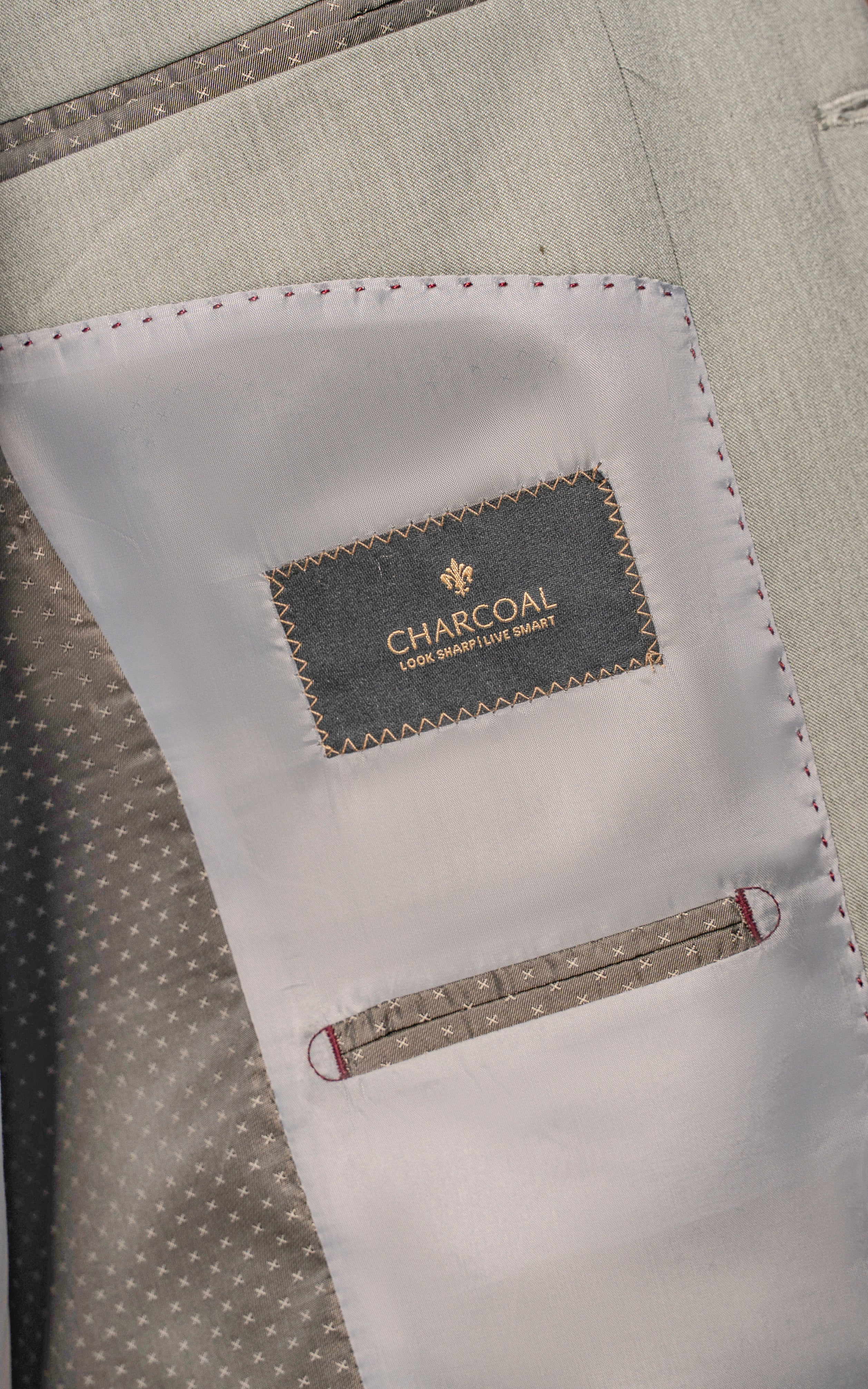 SLIM FIT 2 PIECE SUIT LEMON GRASS