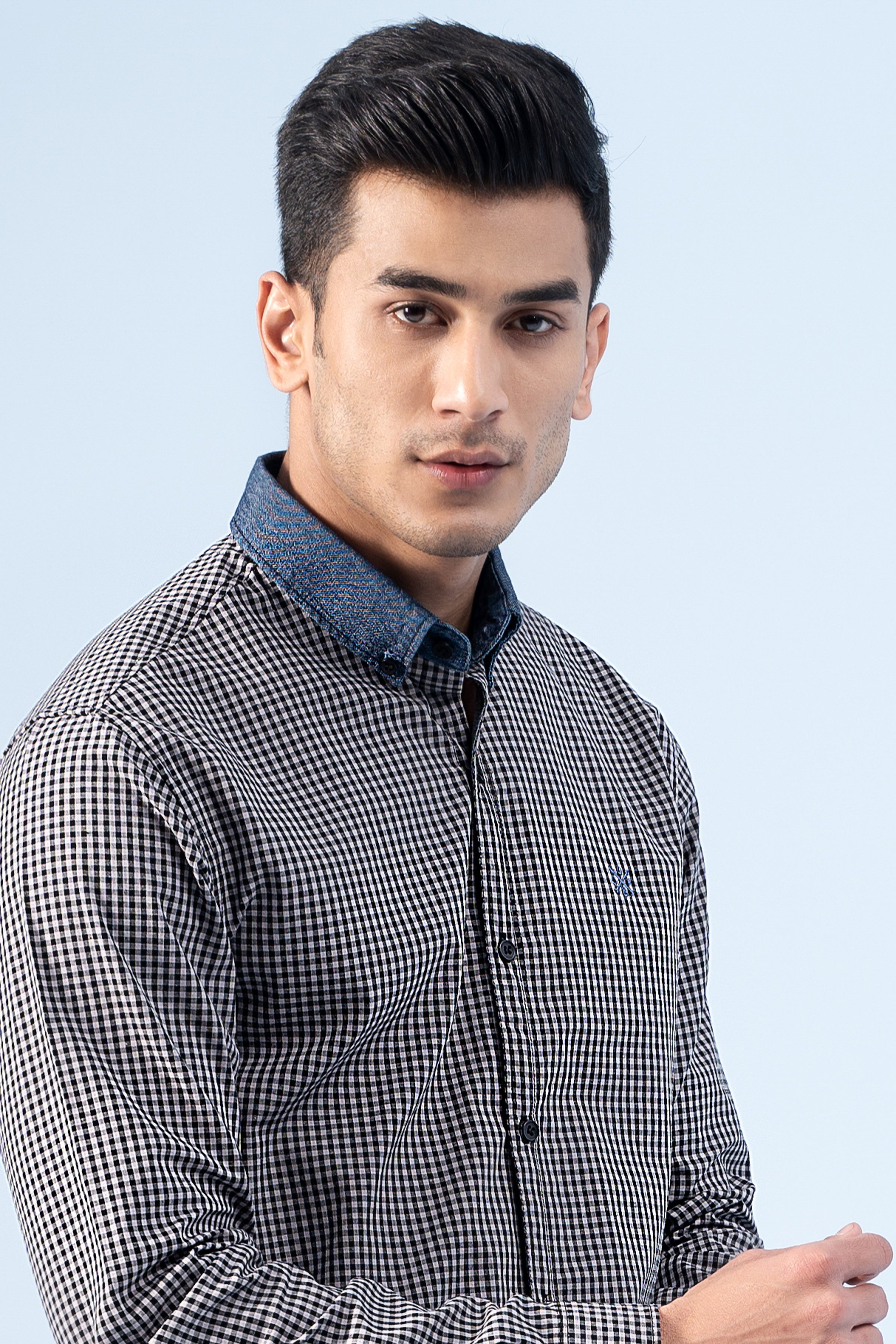 CASUAL SHIRT BLACK CHECK