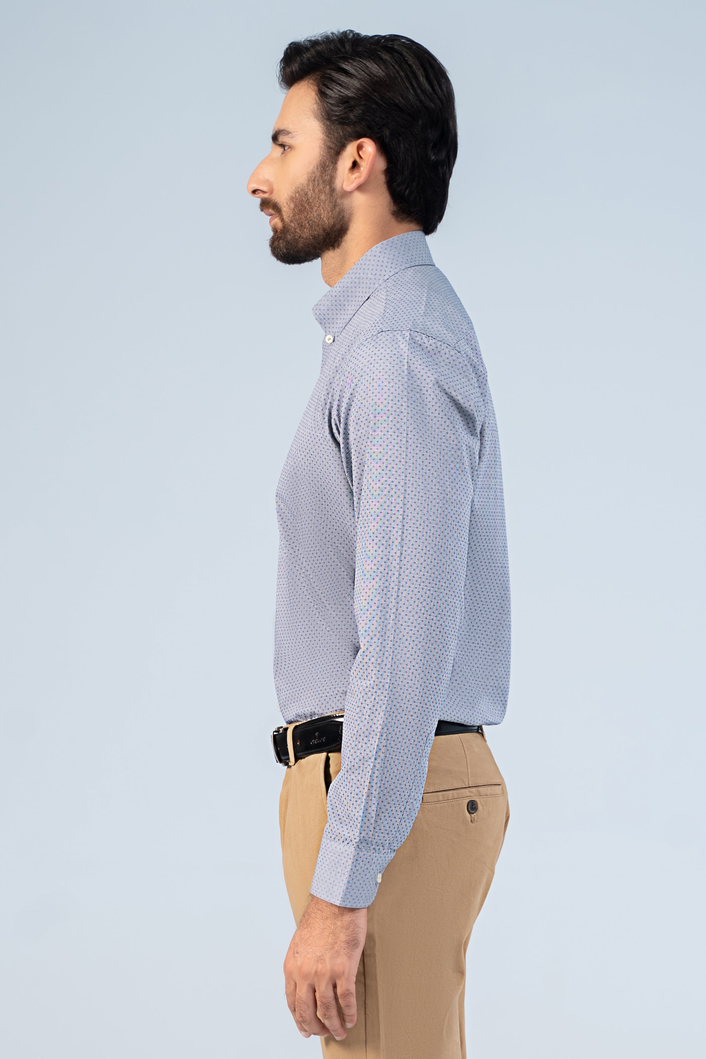 SMART SHIRT GREY NAVY - Charcoal Clothing