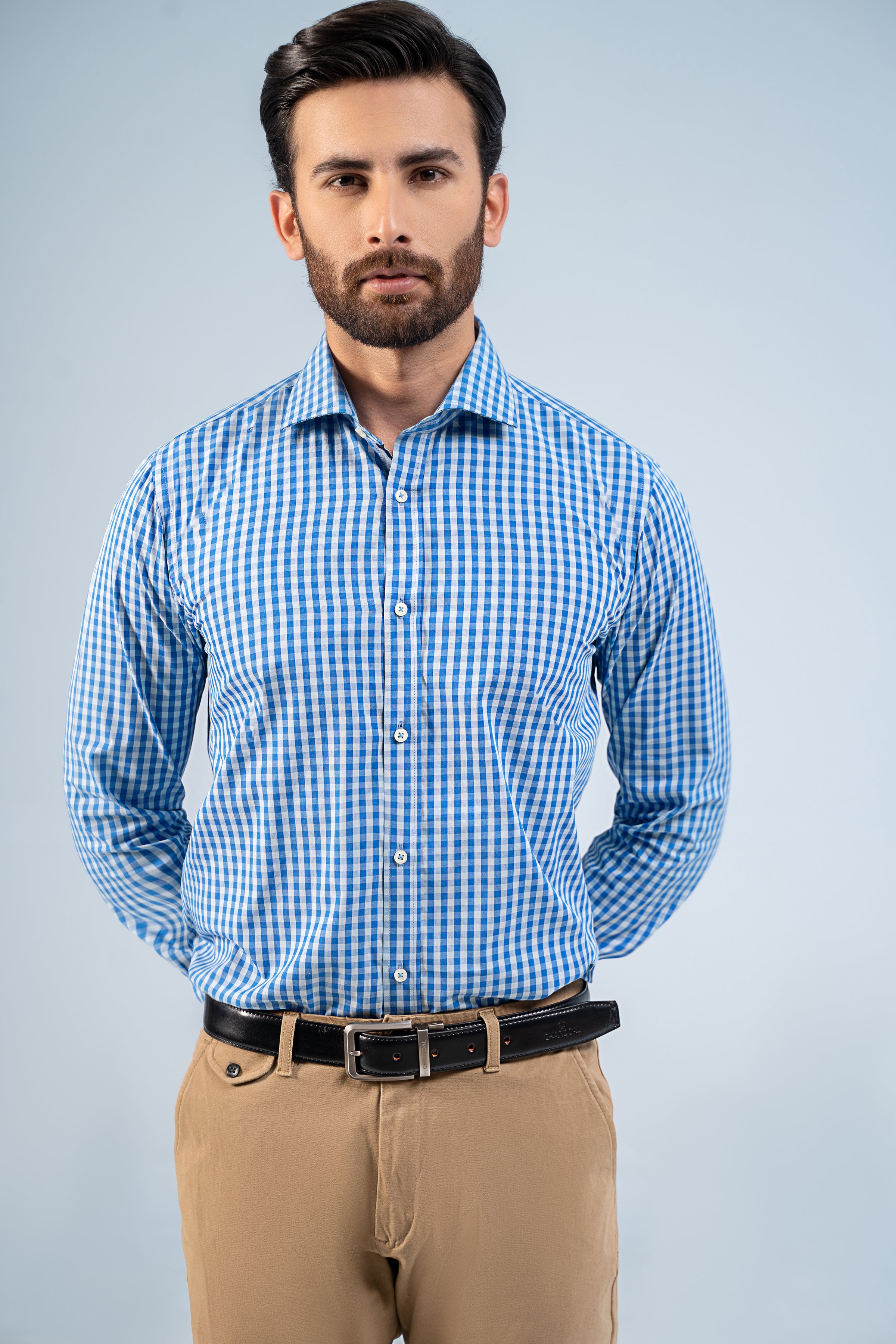 SEMI FORMAL SHIRT BLUE CHECK