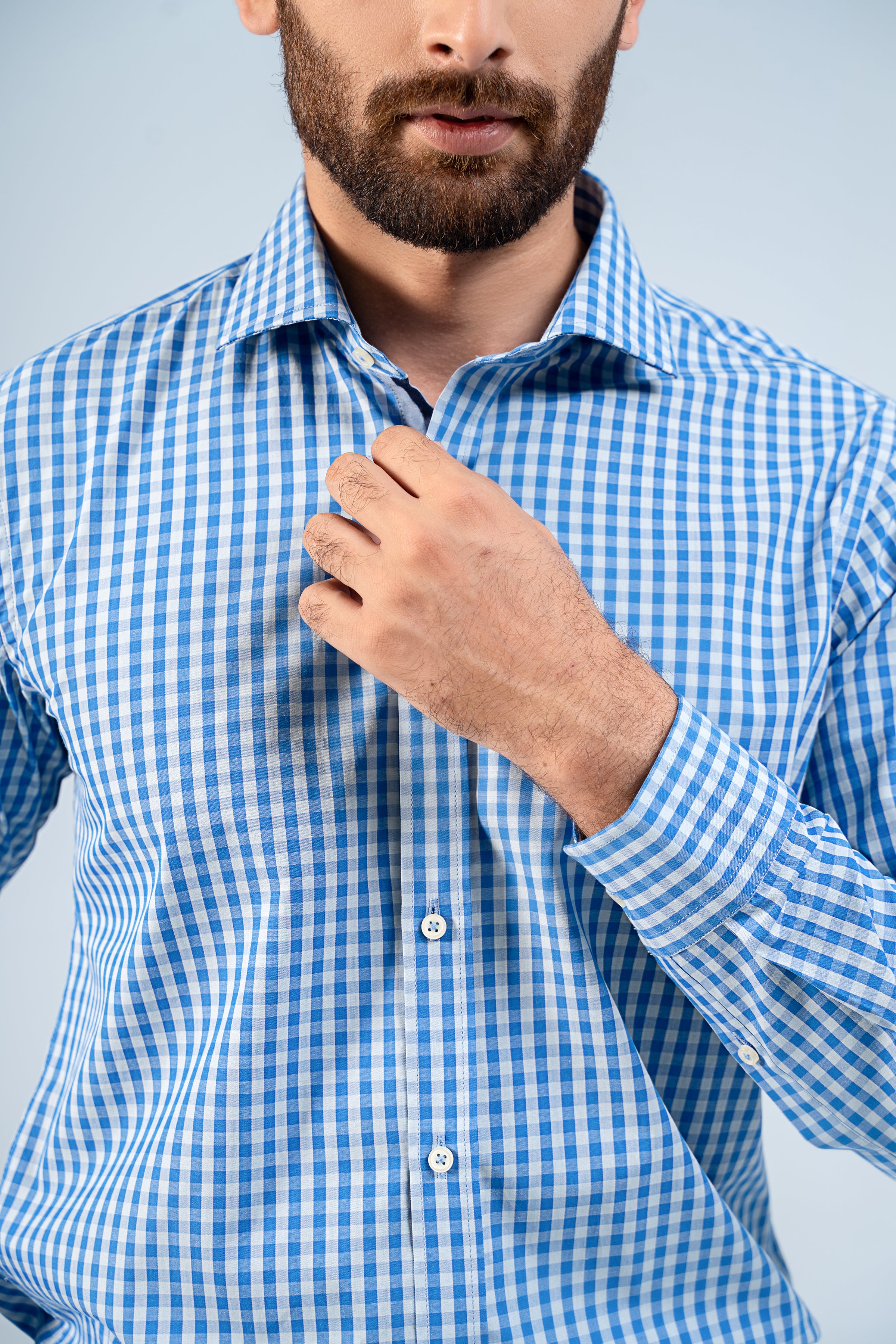 SEMI FORMAL SHIRT BLUE CHECK