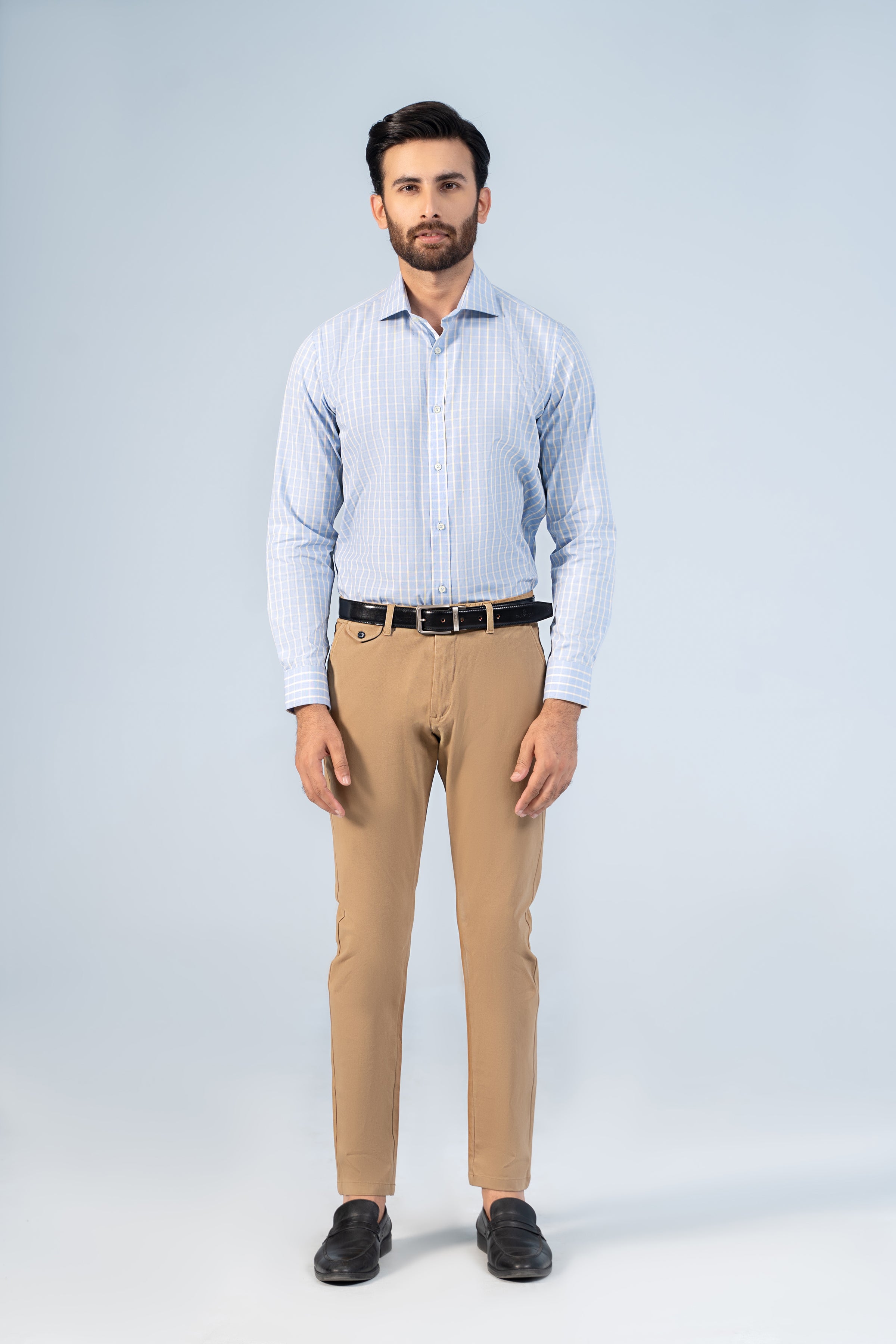 SEMI FORMAL SHIRT SKY BLUE CHECK