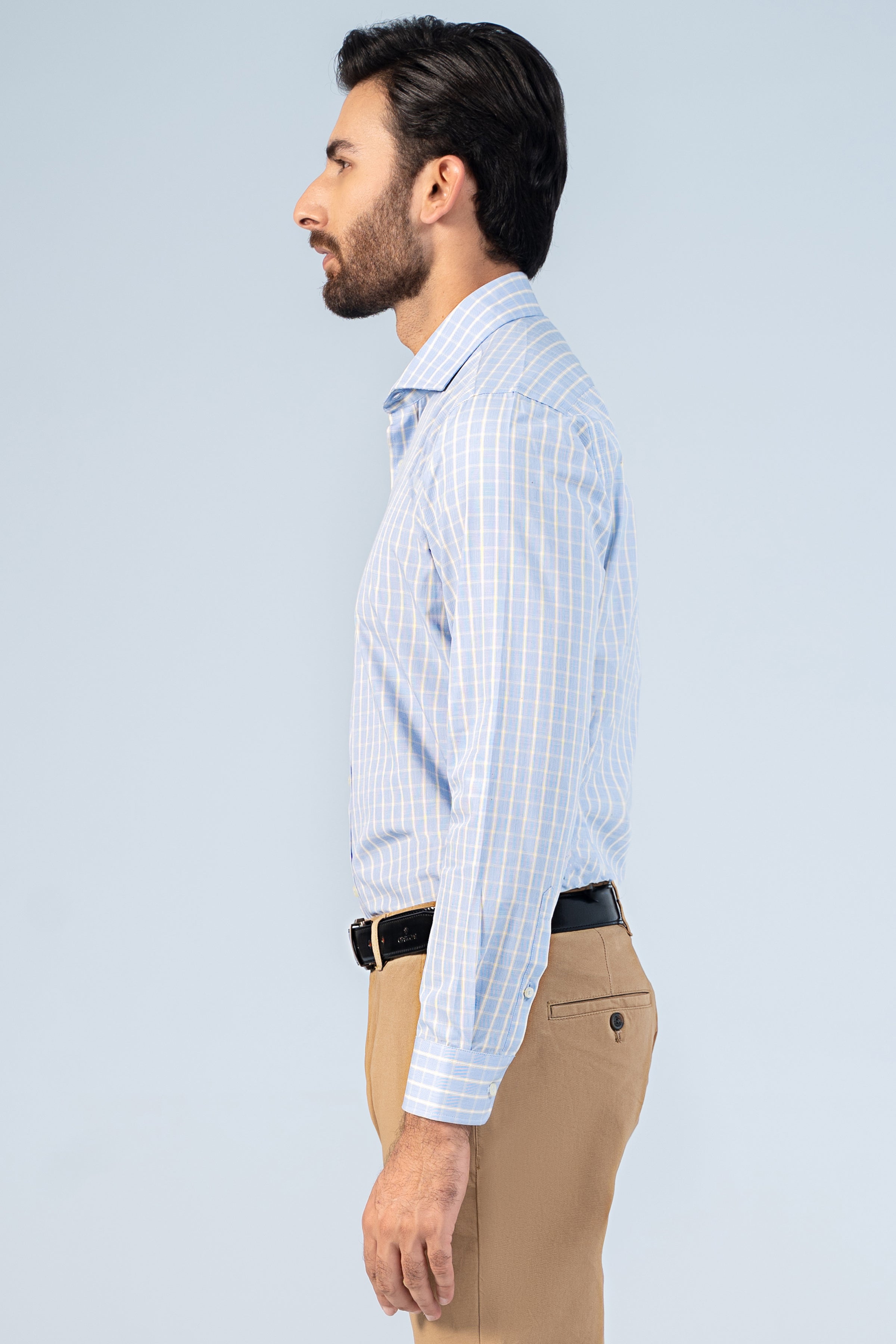SEMI FORMAL SHIRT SKY BLUE CHECK