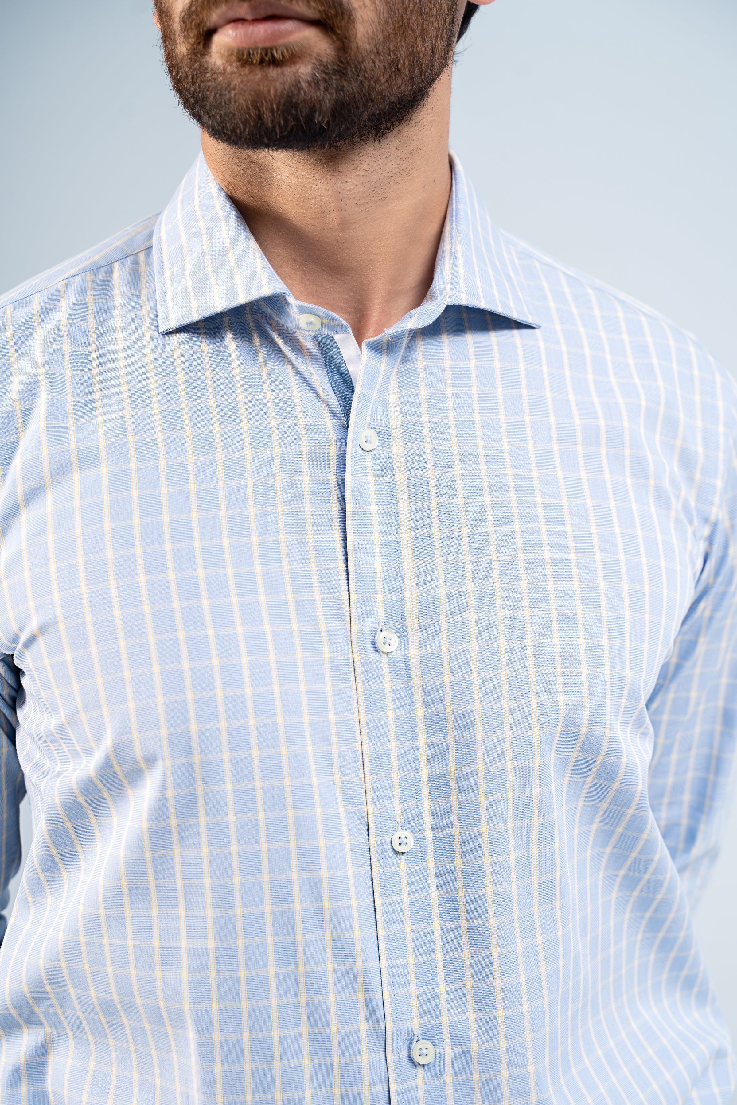 SEMI FORMAL SHIRT SKY BLUE CHECK