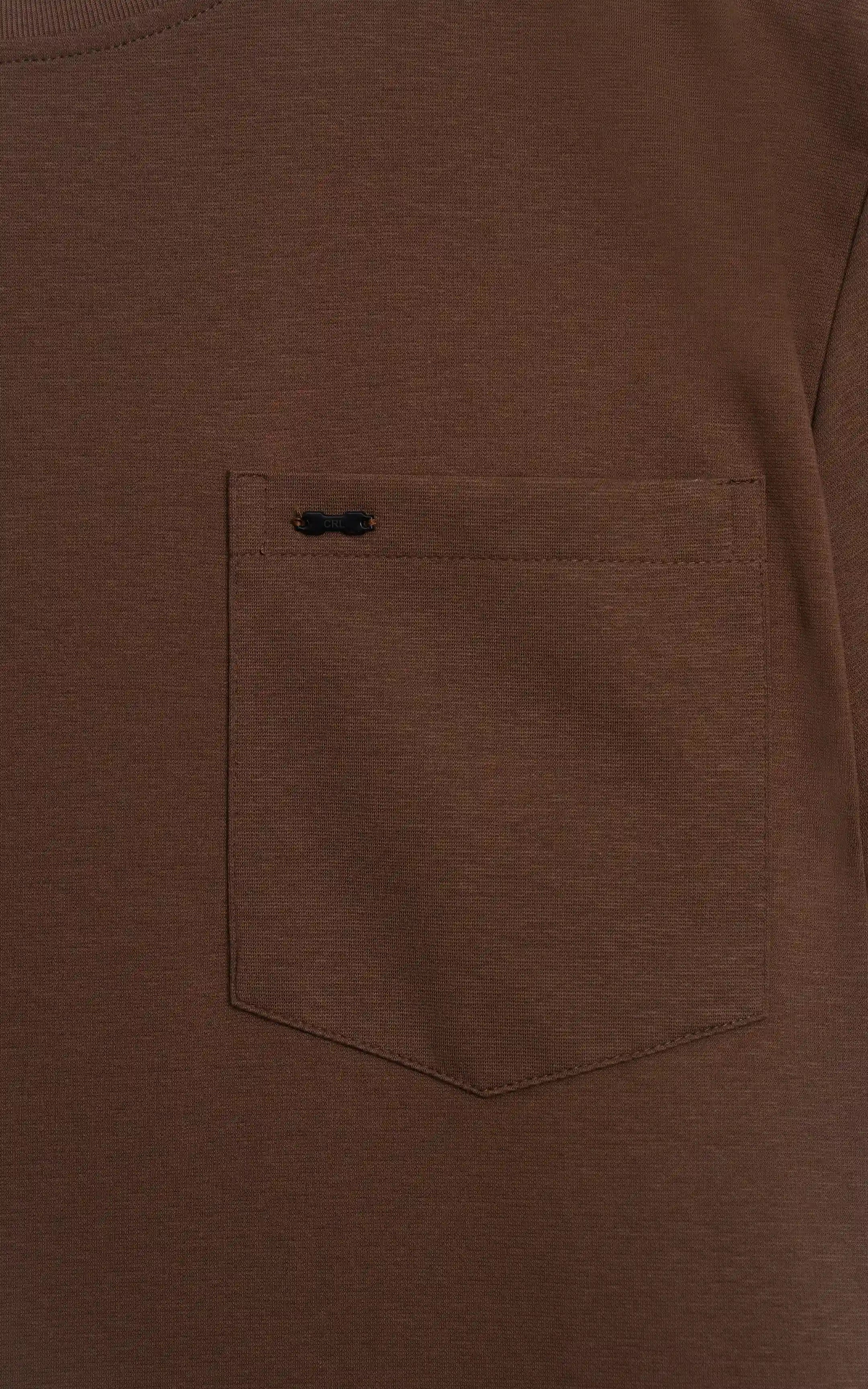 OVERSIZE FIT CREW NECK T-SHIRT BROWN