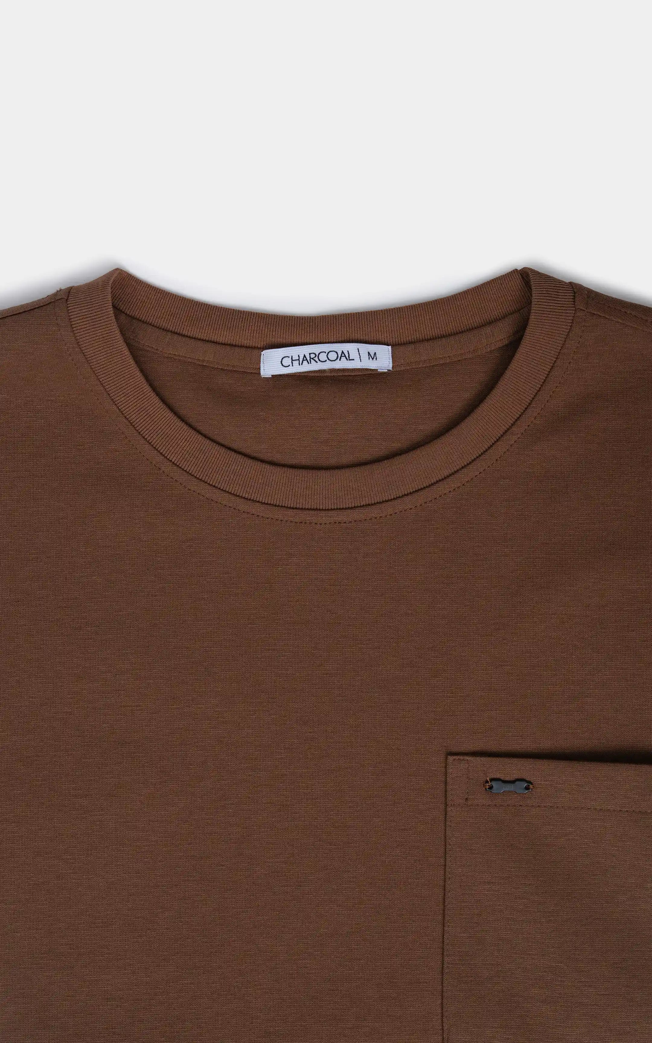 OVERSIZE FIT CREW NECK T-SHIRT BROWN