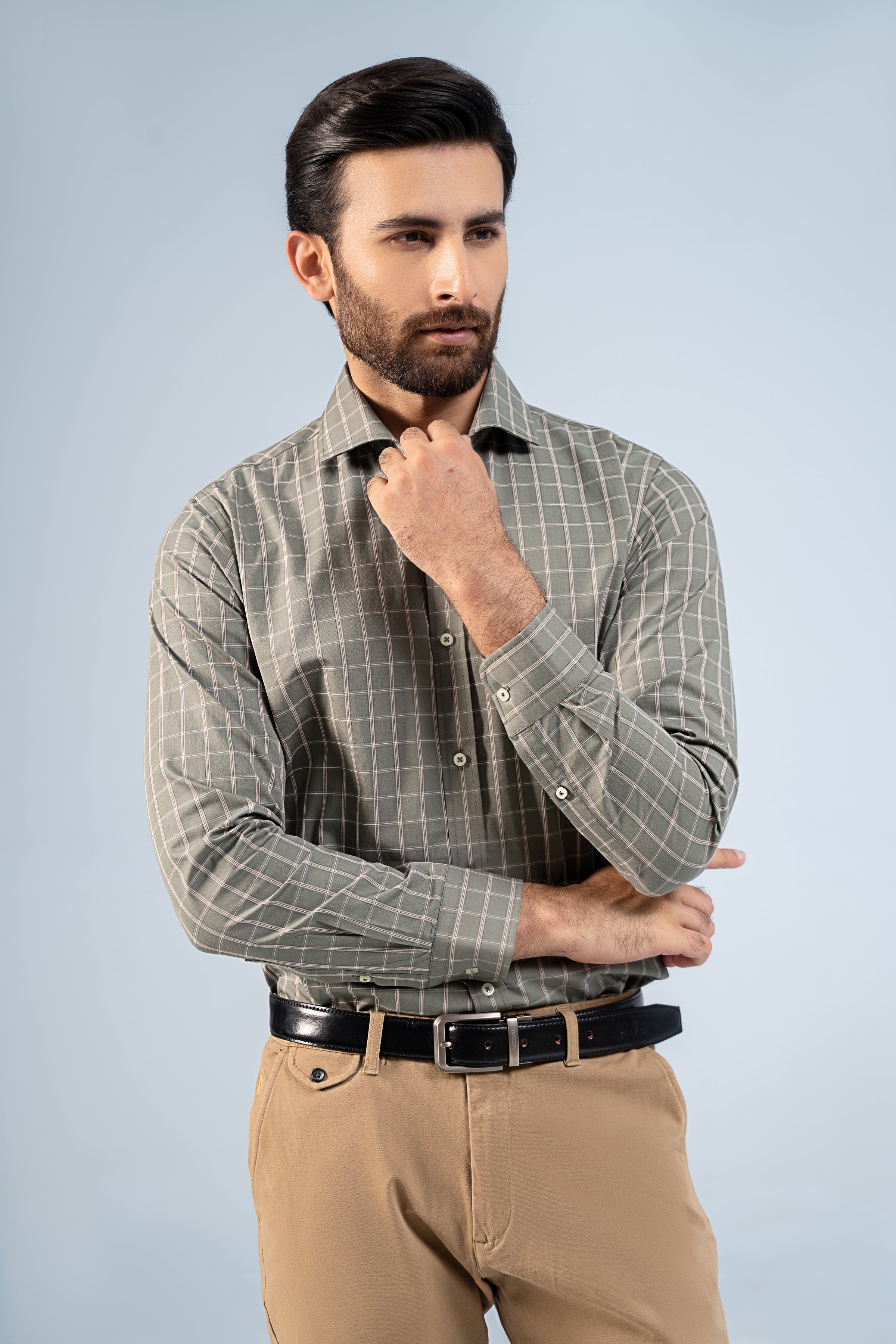 SEMI FORMAL SHIRT GREEN CHECK