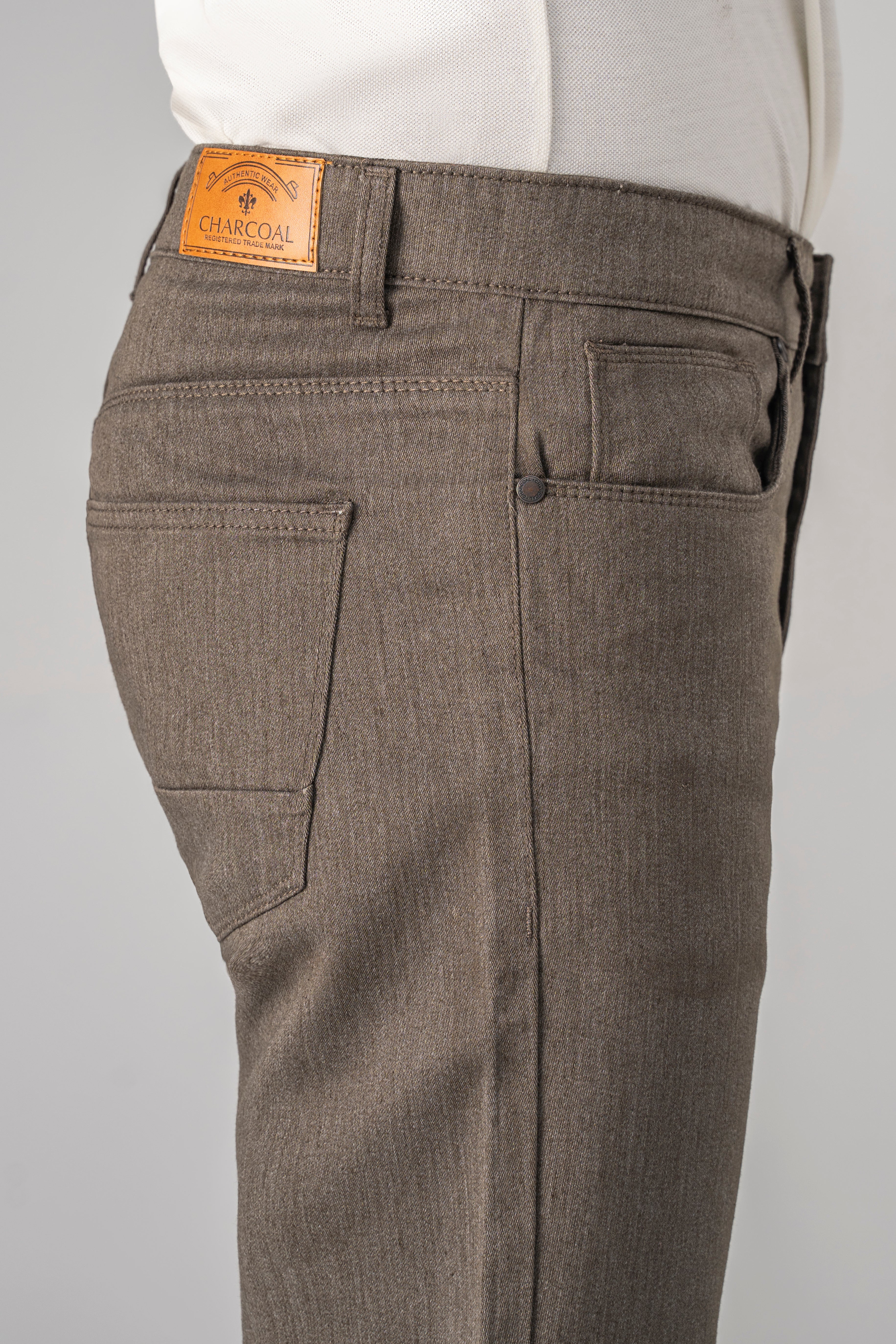 CASUAL PANT STRAIGHT FIT OLIVE