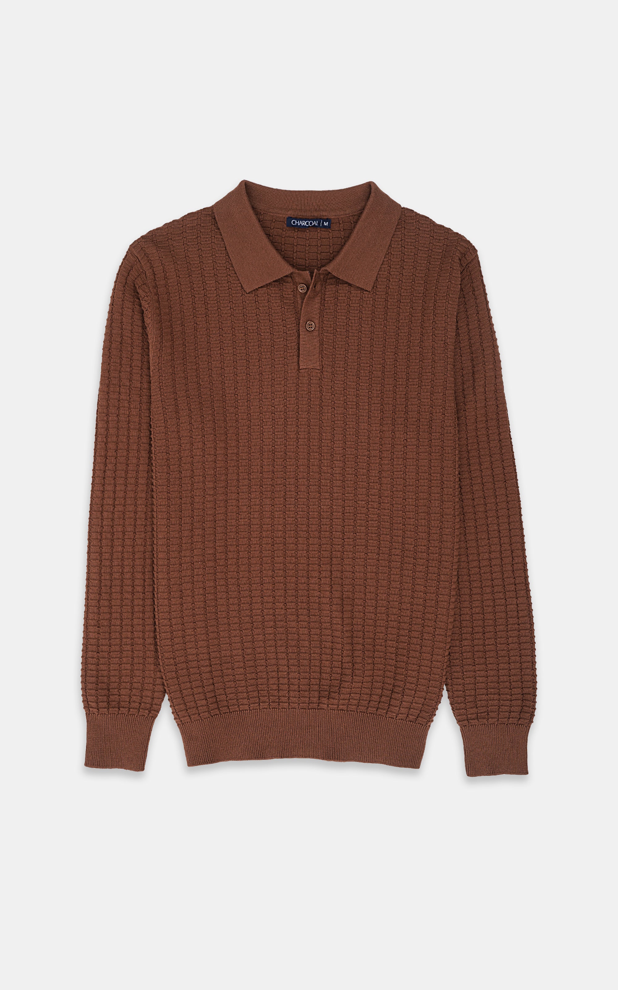 CLASSIC POLO SWEATER BROWN