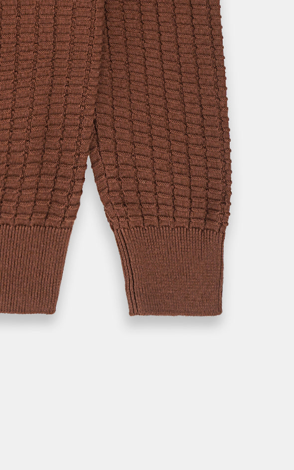 CLASSIC POLO SWEATER BROWN