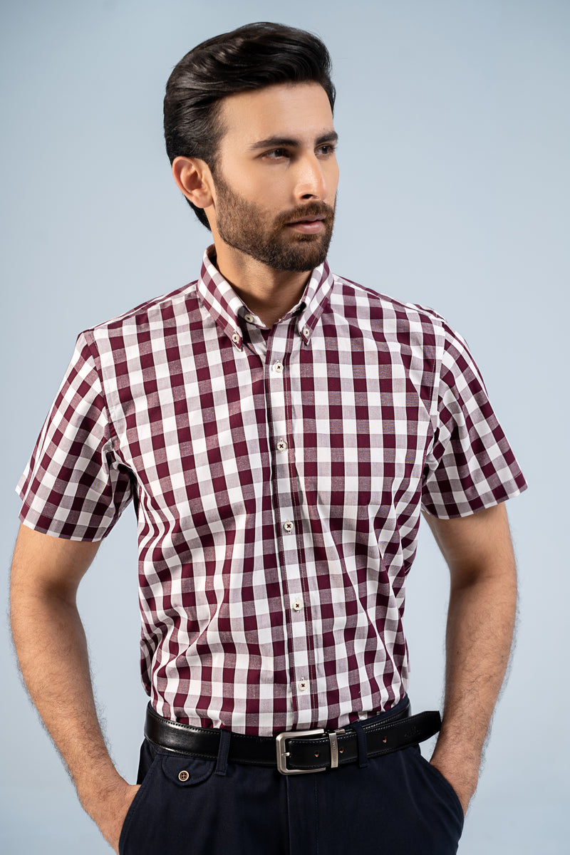 semi-formal-half-sleeve-maroon-white-check-charcoal-clothing