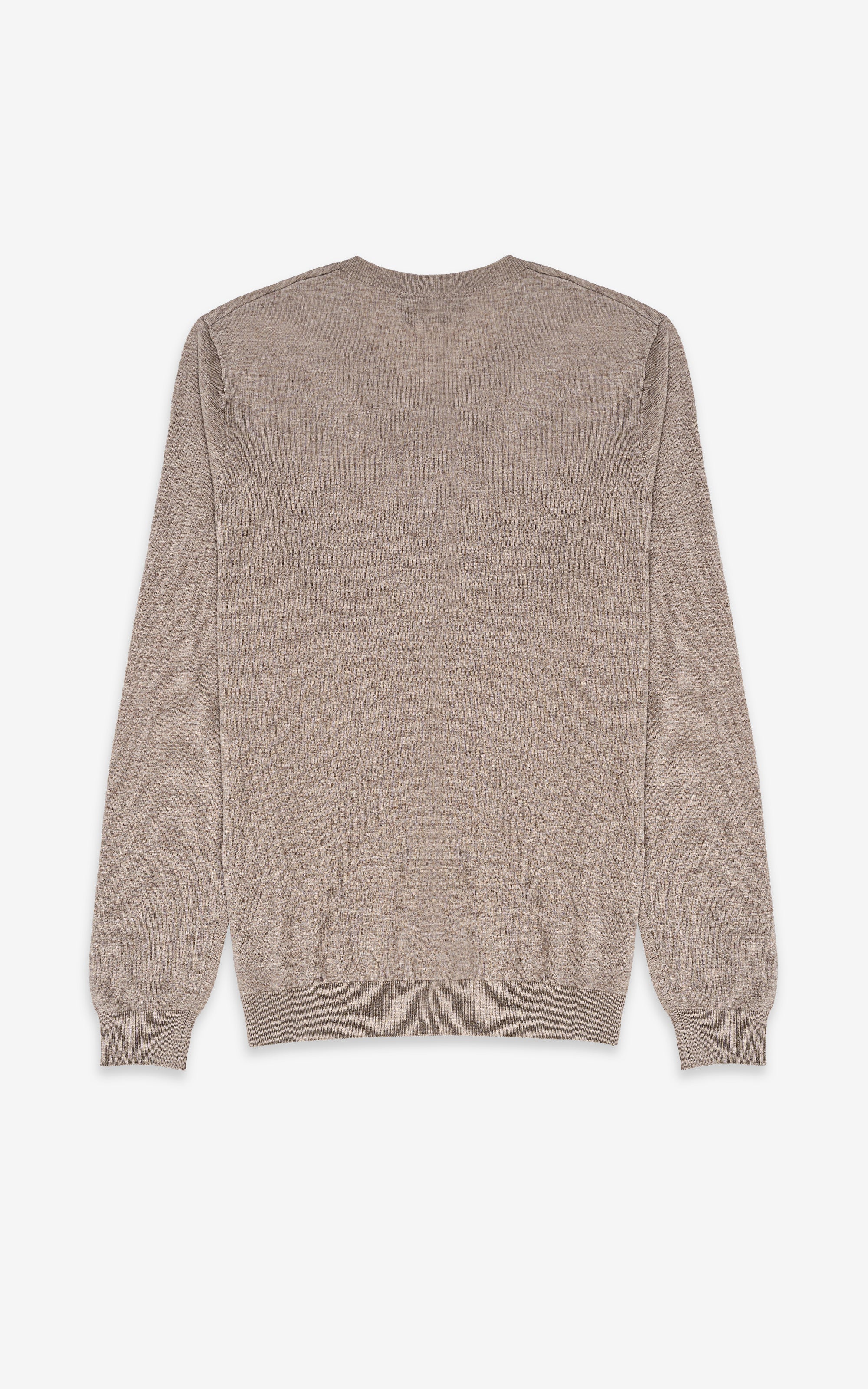 SWEATER V NECK LIGHT BROWN