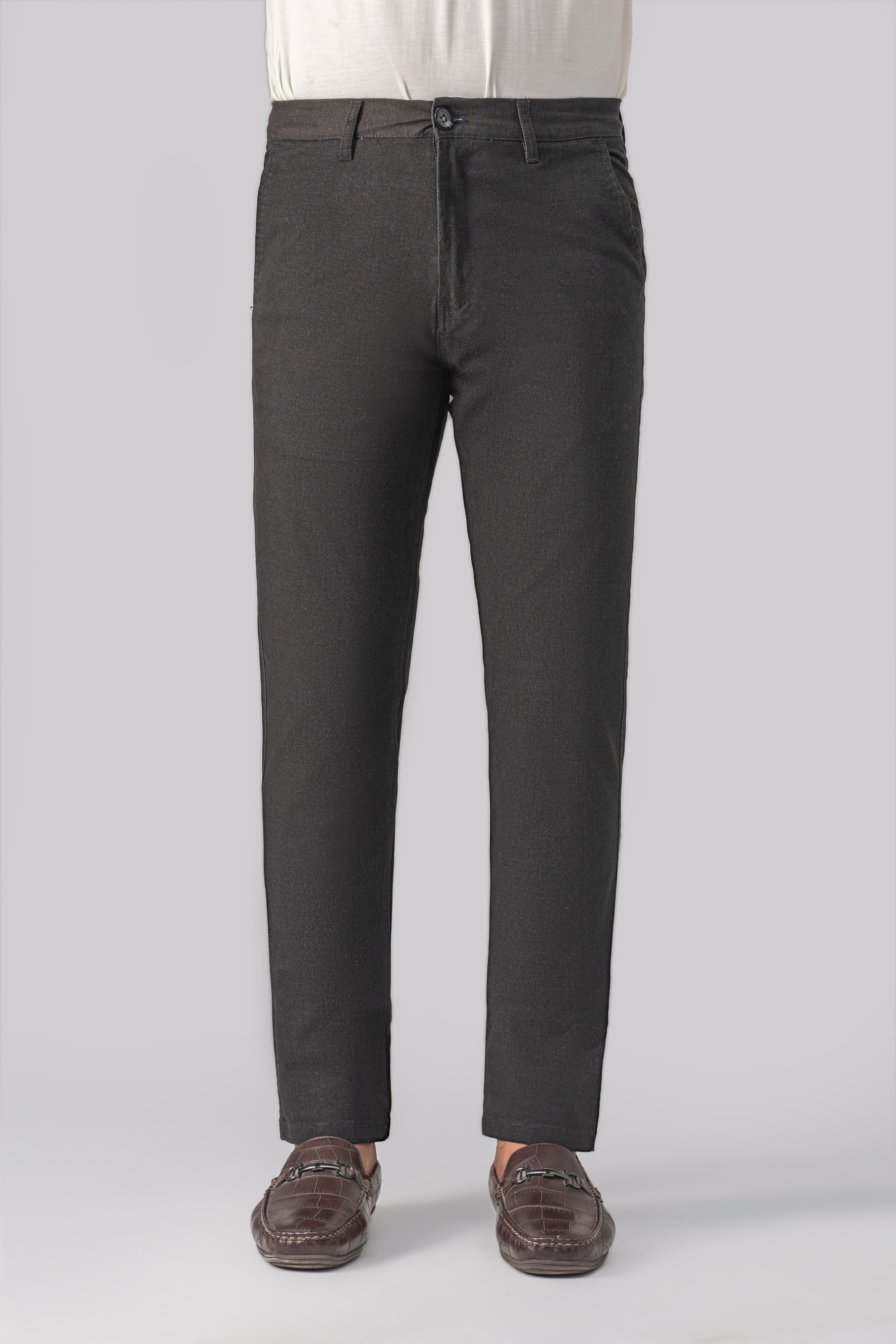 COLORED DENIM SMART FIT CASUAL PANT BLACK