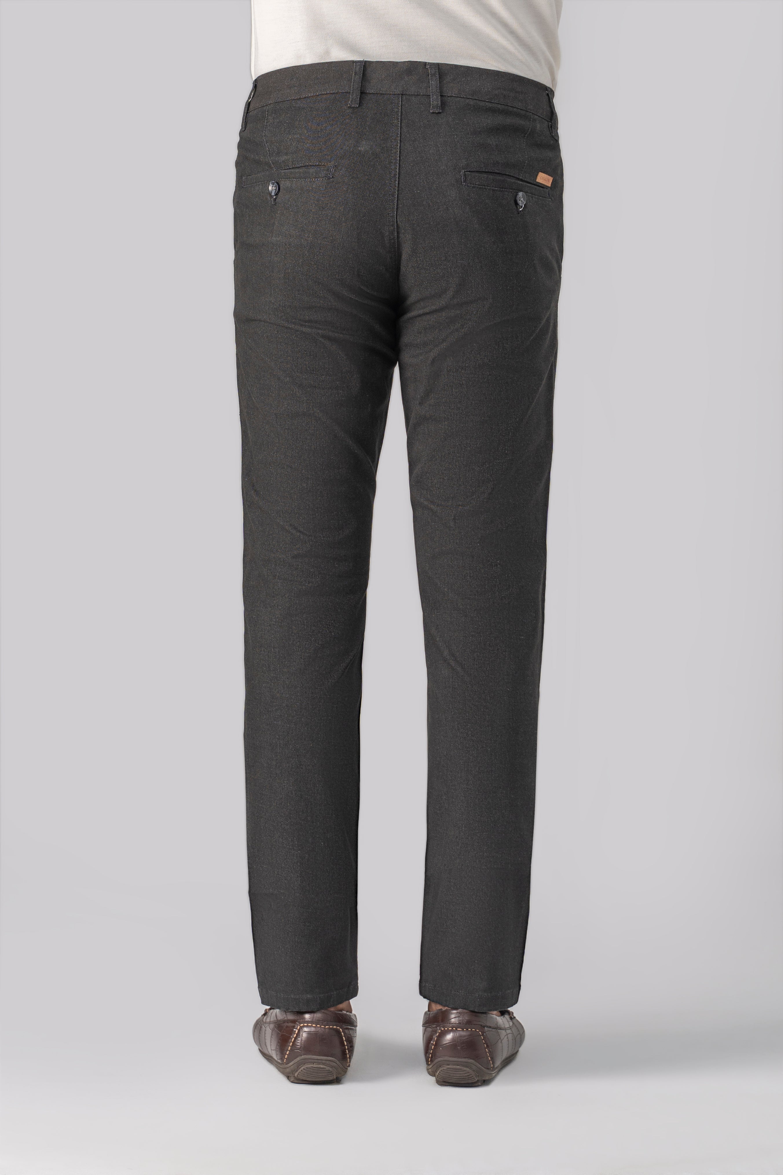 COLORED DENIM SMART FIT CASUAL PANT BLACK