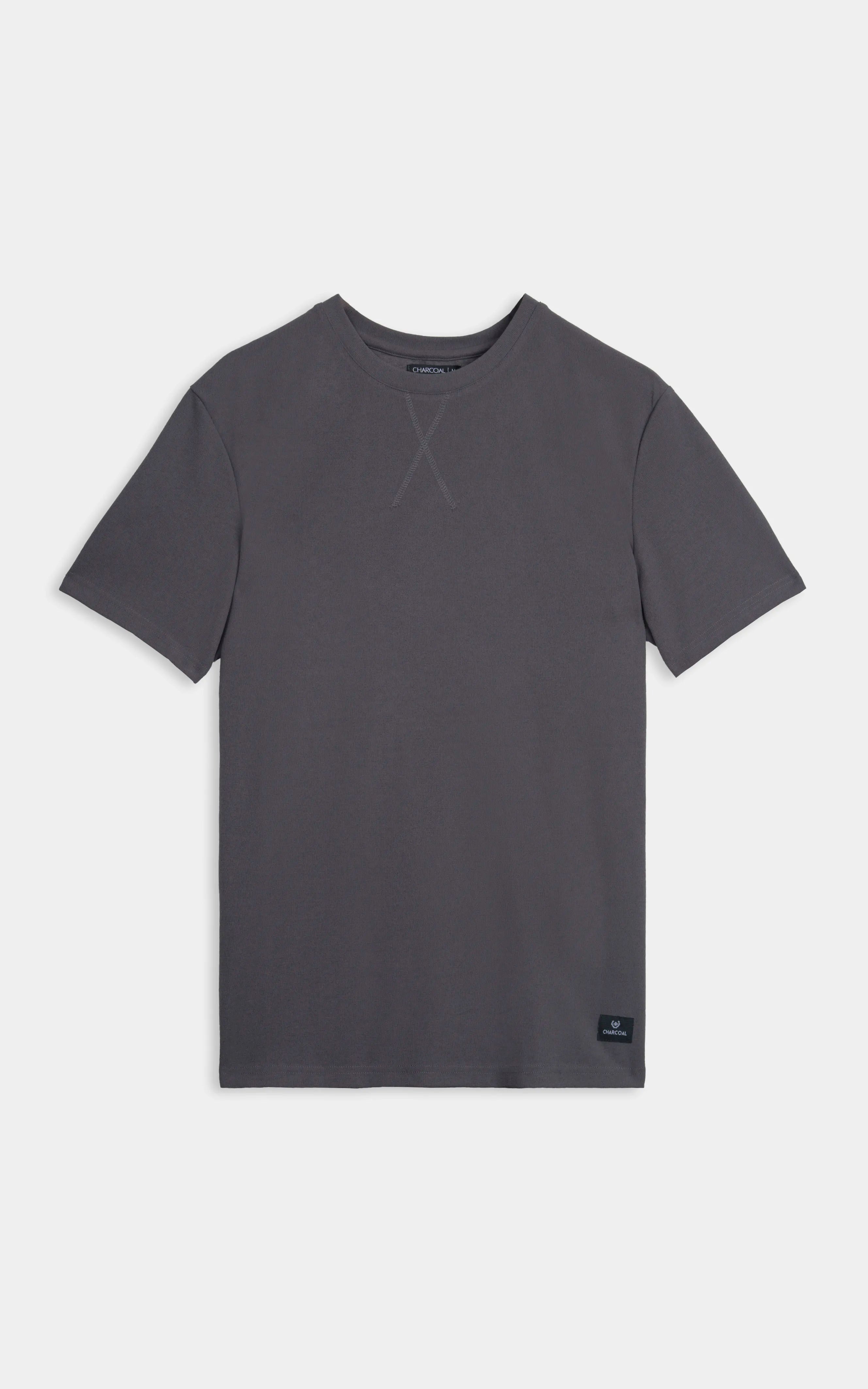 CREW NECK OVERSIZED T-SHIRT CHARCOAL GREY