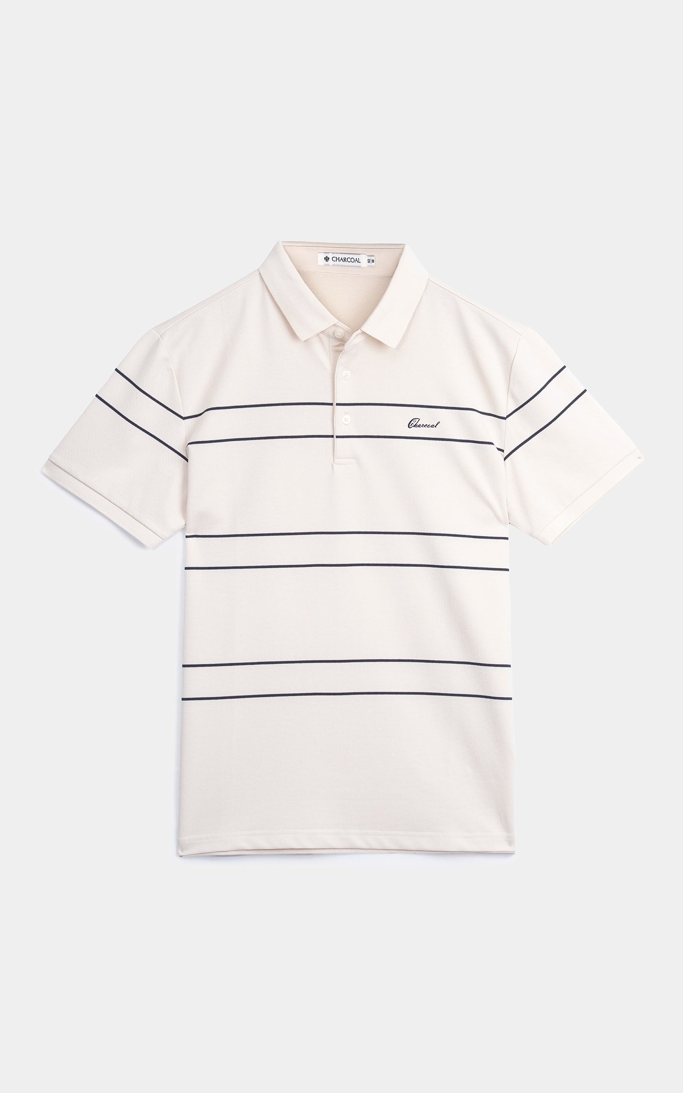 SMART FIT CLASSIC PREMIUM STRIPED POLO SHIRT BEIGE