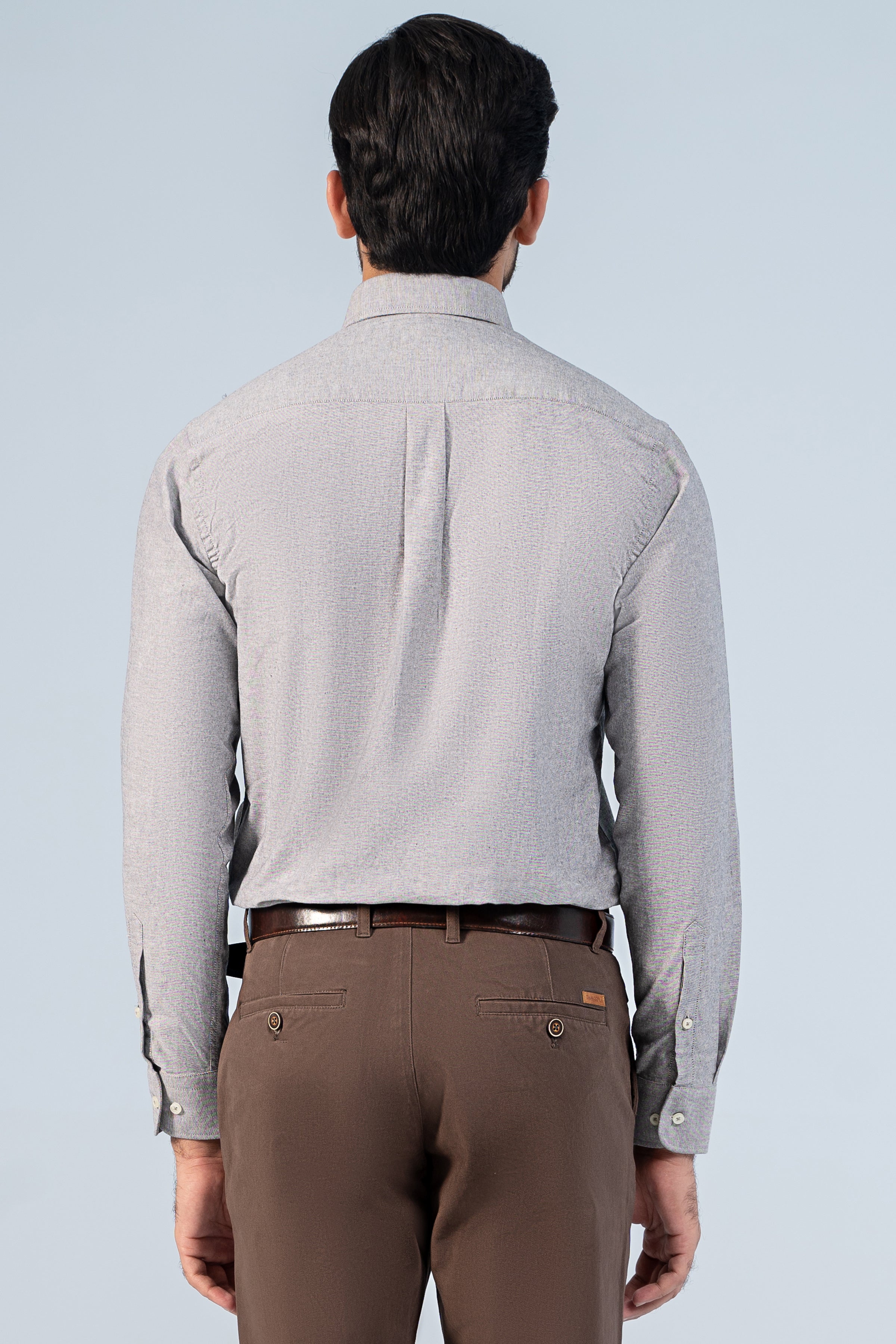 SEMI CASUAL SHIRT GREY - Charcoal Clothing