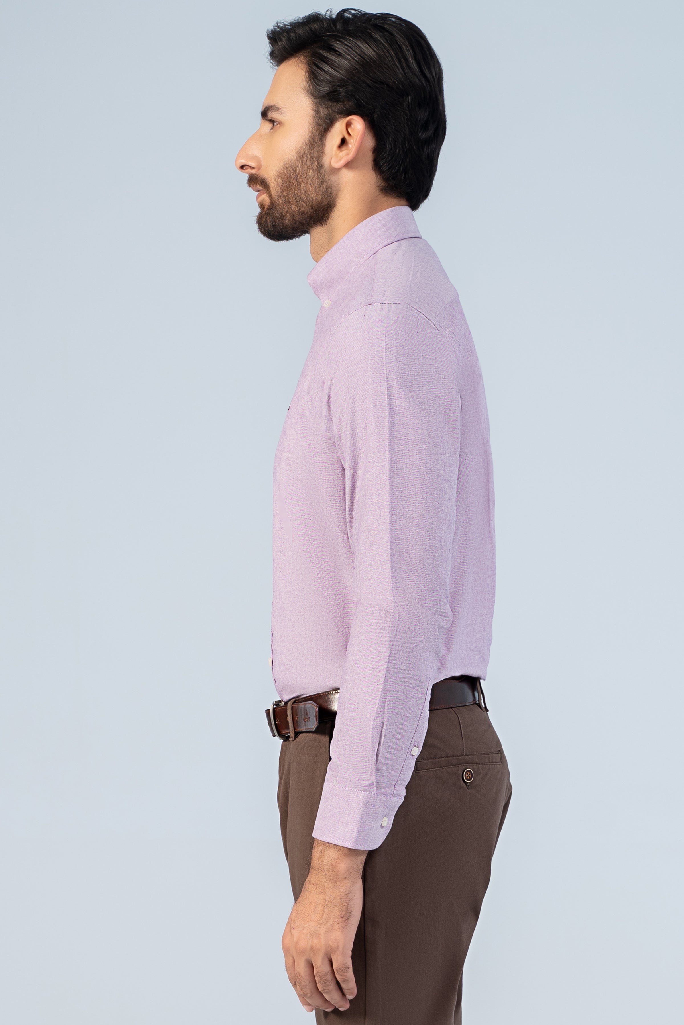 SEMI CASUAL SHIRT PURPLE - Charcoal Clothing