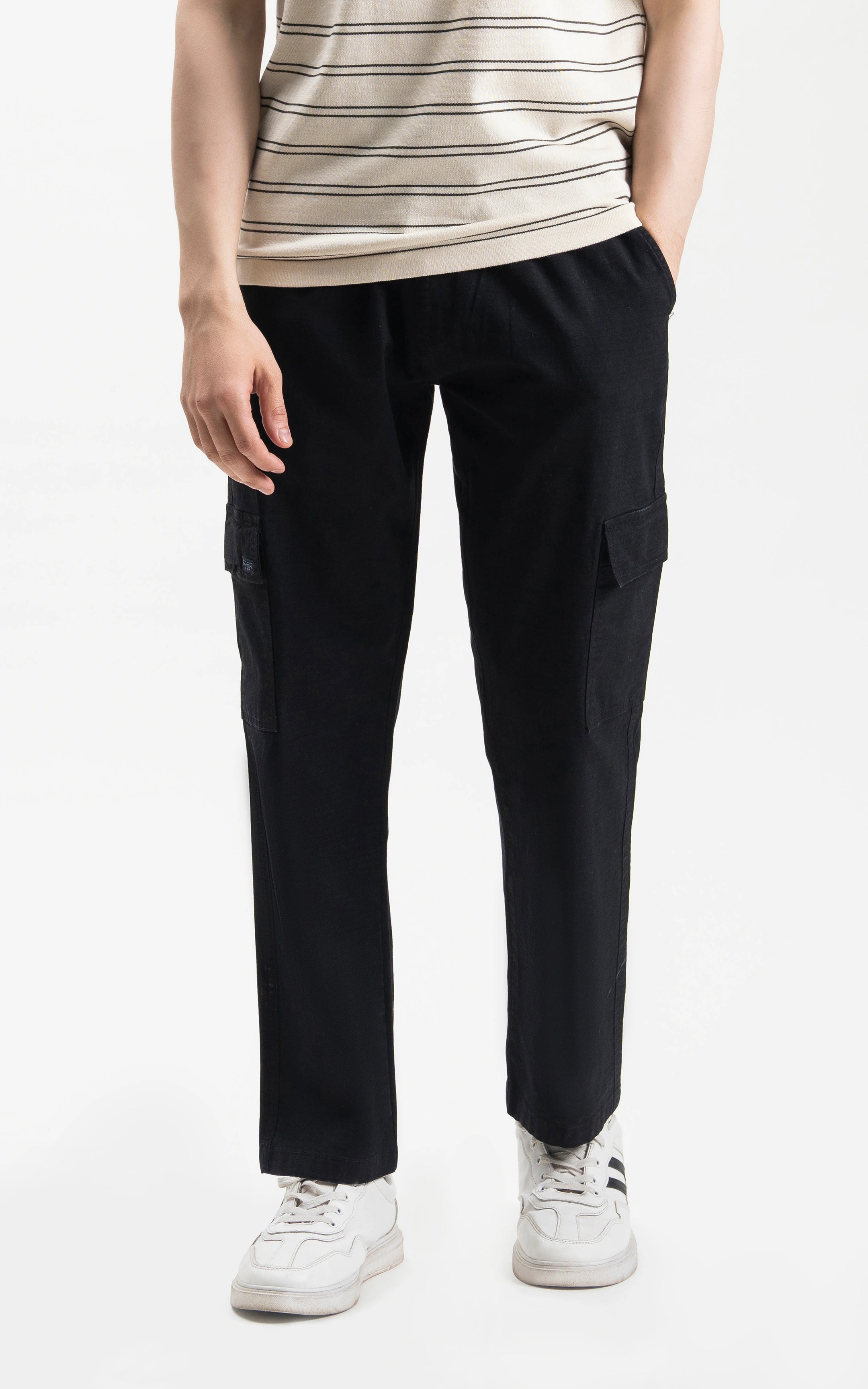 CARGO TROUSER STRAIGHT FIT BLACK