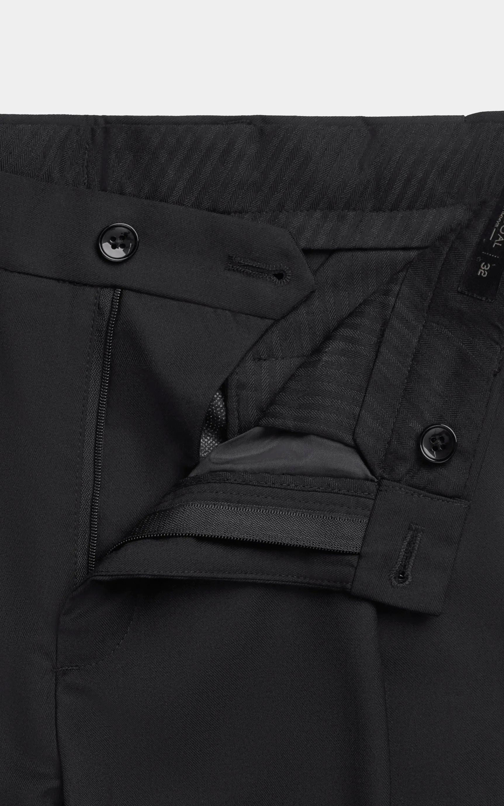 Adjustable Waist Dress Pant Black