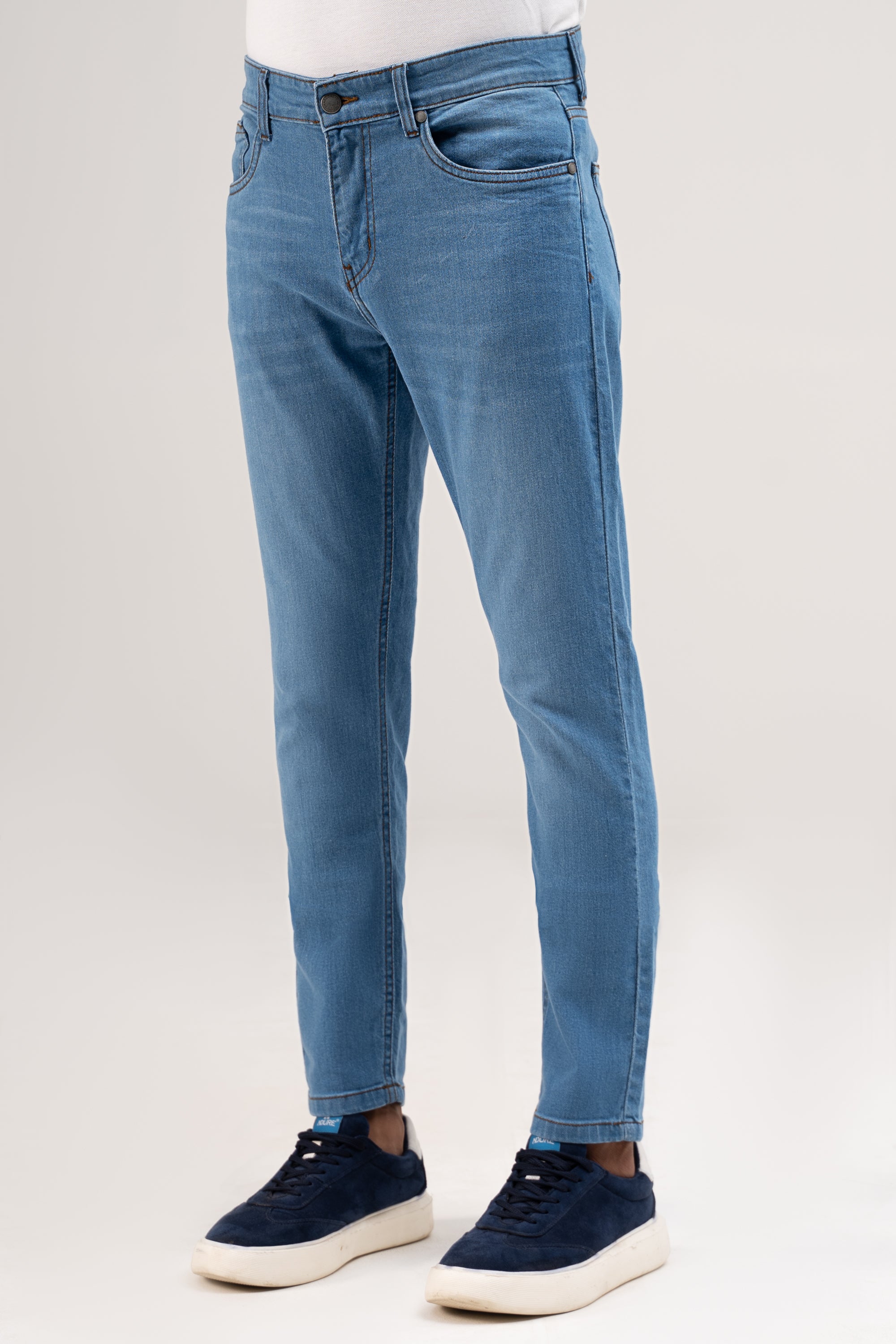 SLIM LEG DENIM JEANS LIGHT BLUE