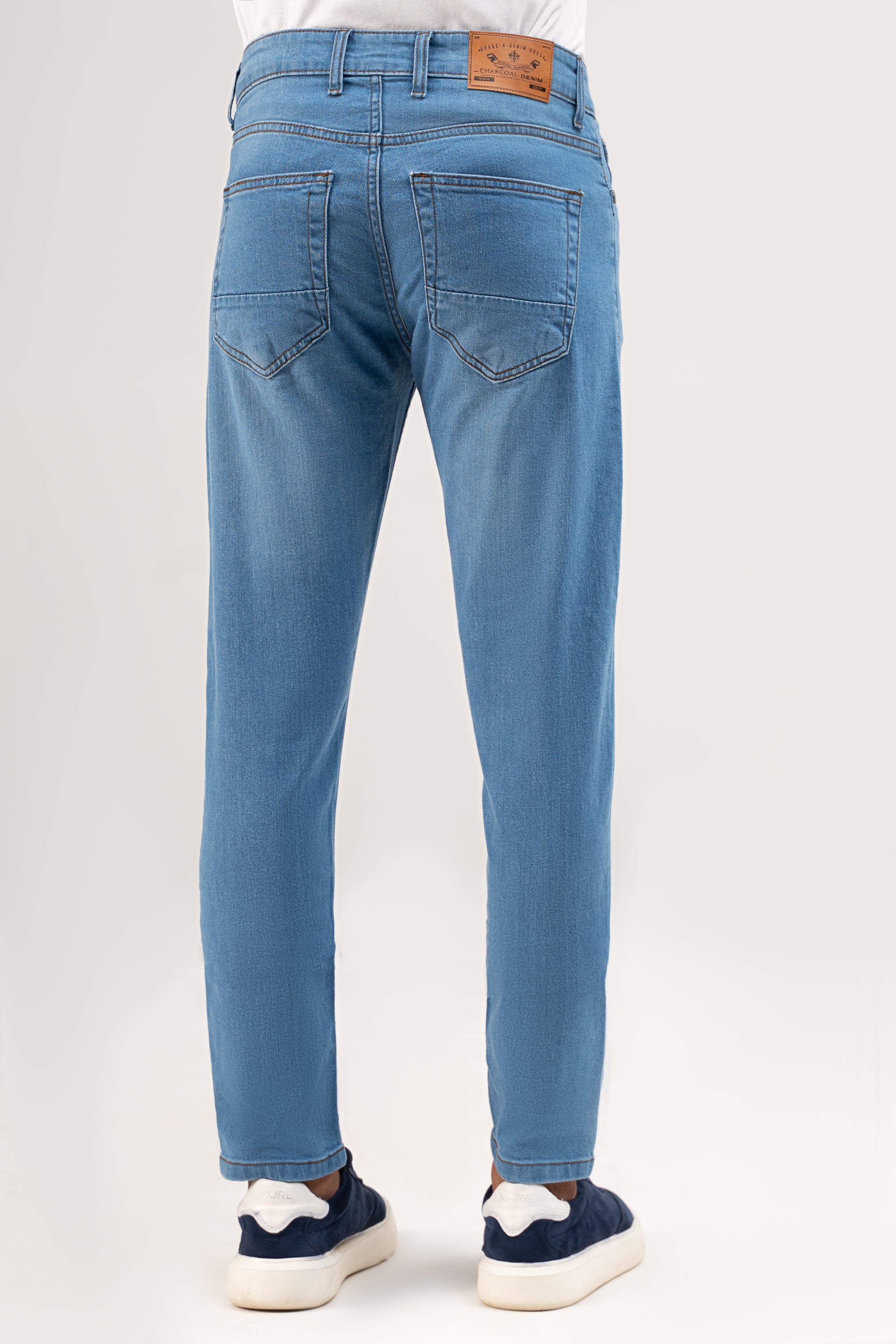 SLIM LEG DENIM JEANS LIGHT BLUE