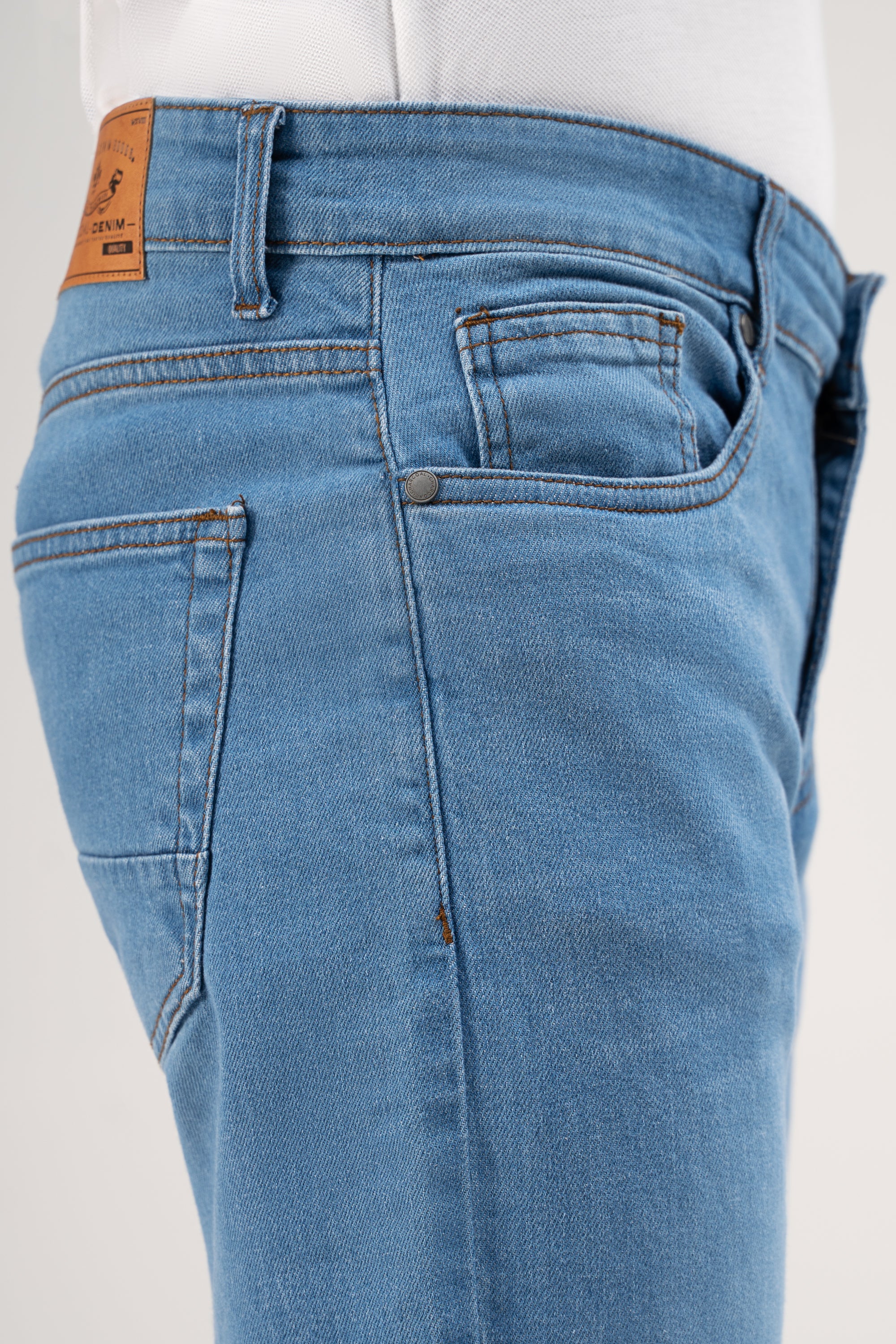 SLIM LEG DENIM JEANS LIGHT BLUE