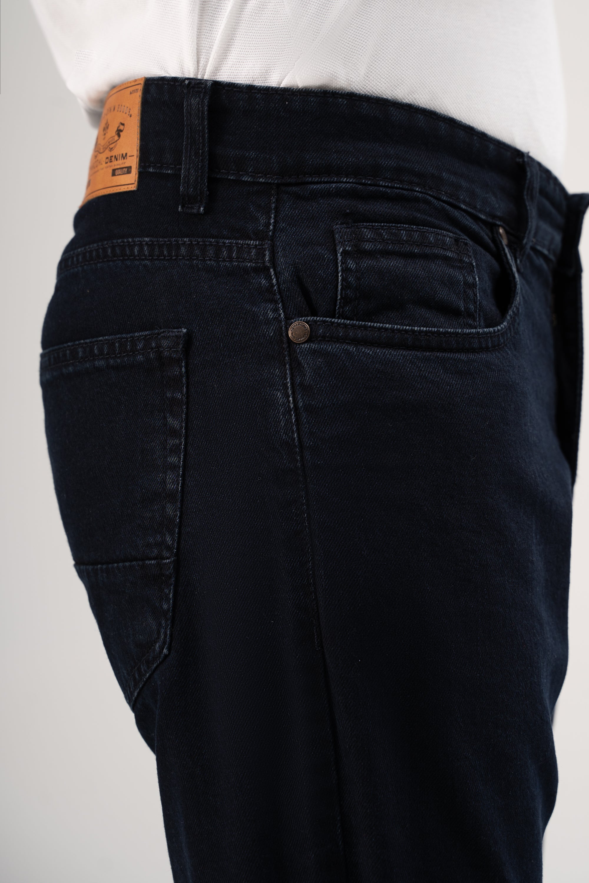 SLIM LEG DENIM JEANS NAVY BLUE