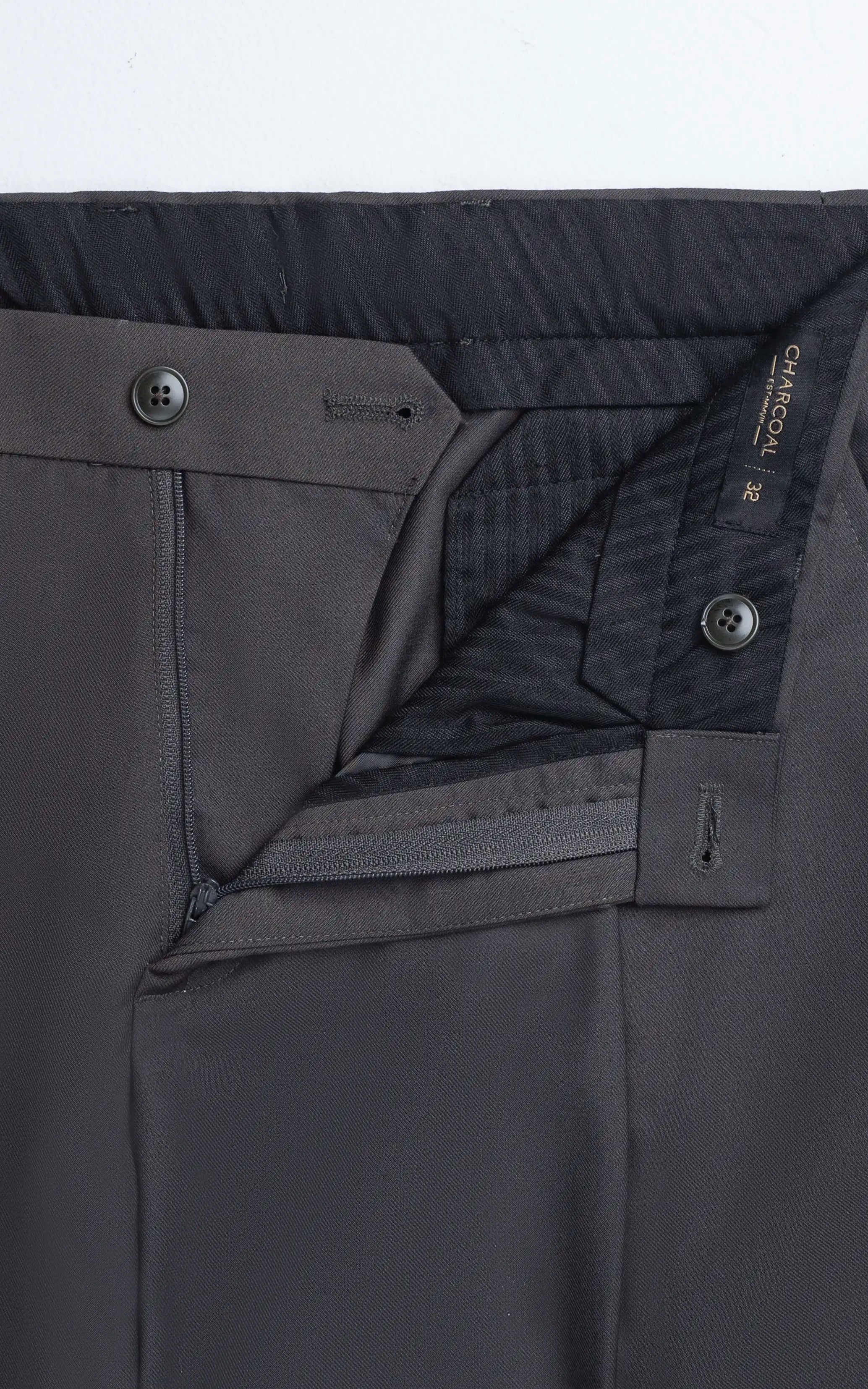 Adjustable Pleated Pant Charcoal