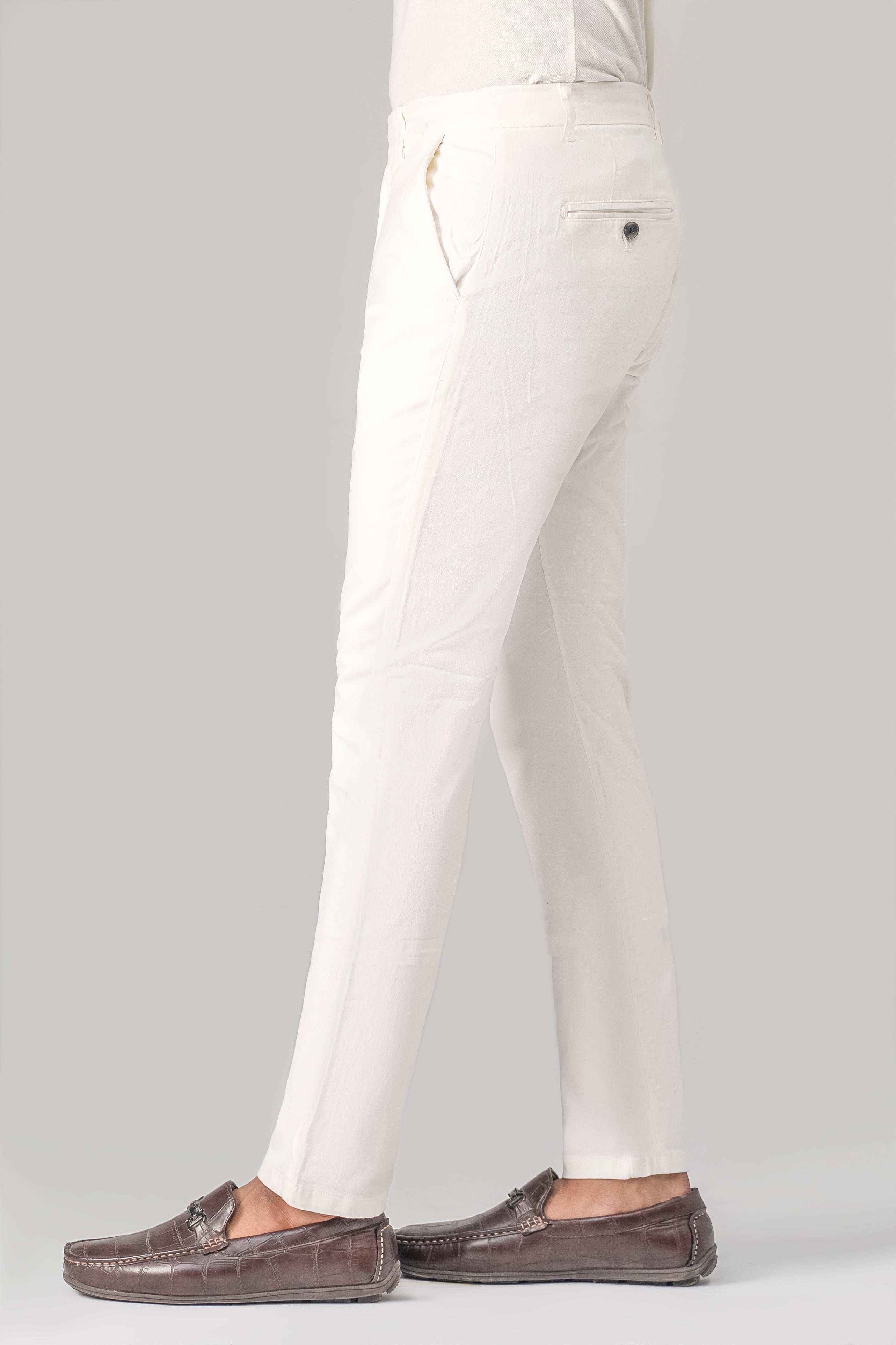 CASUAL PANT CROSS POCKET WHITE