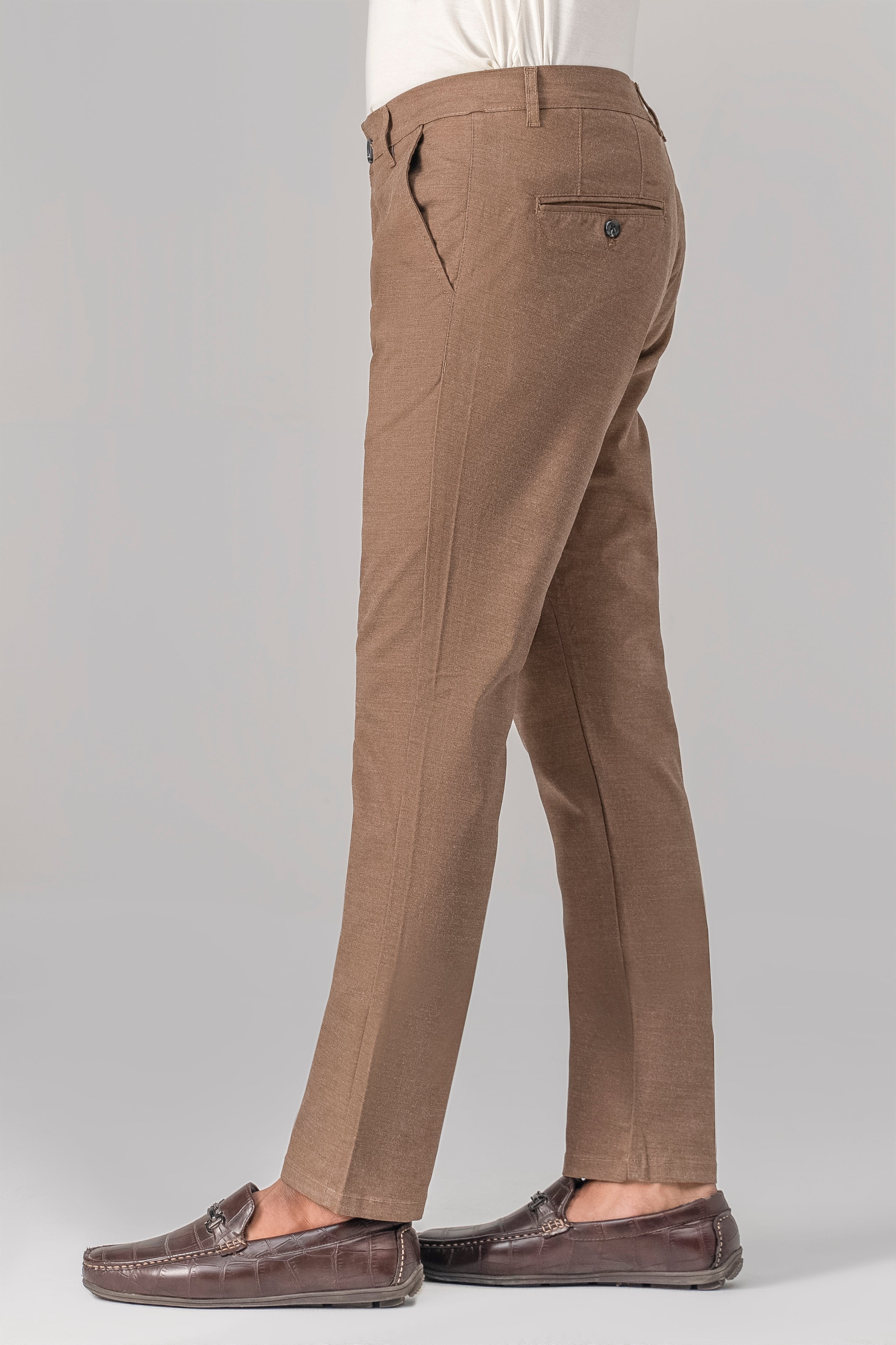 CASUAL PANT CROSS POCKET BROWN