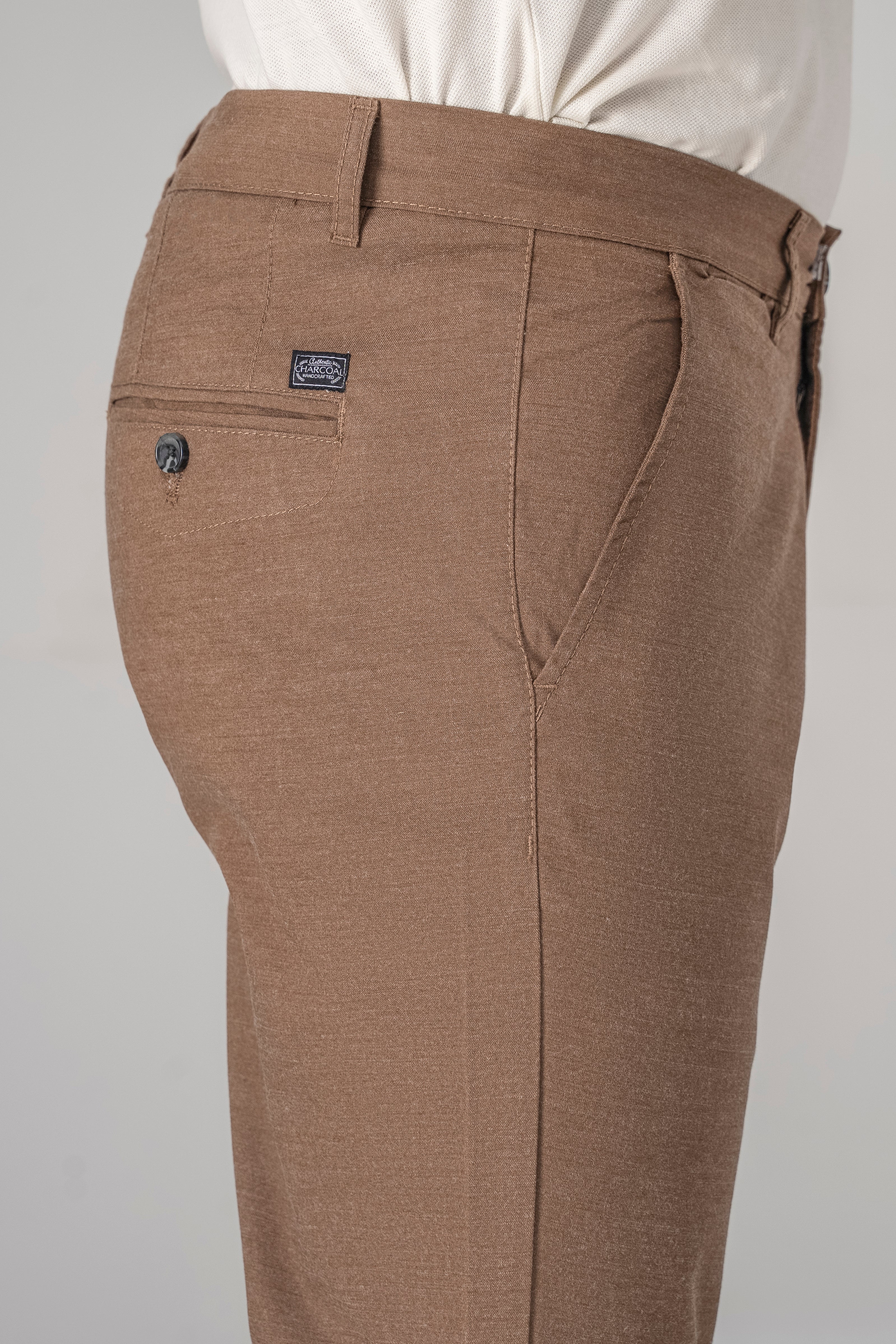 CASUAL PANT CROSS POCKET BROWN