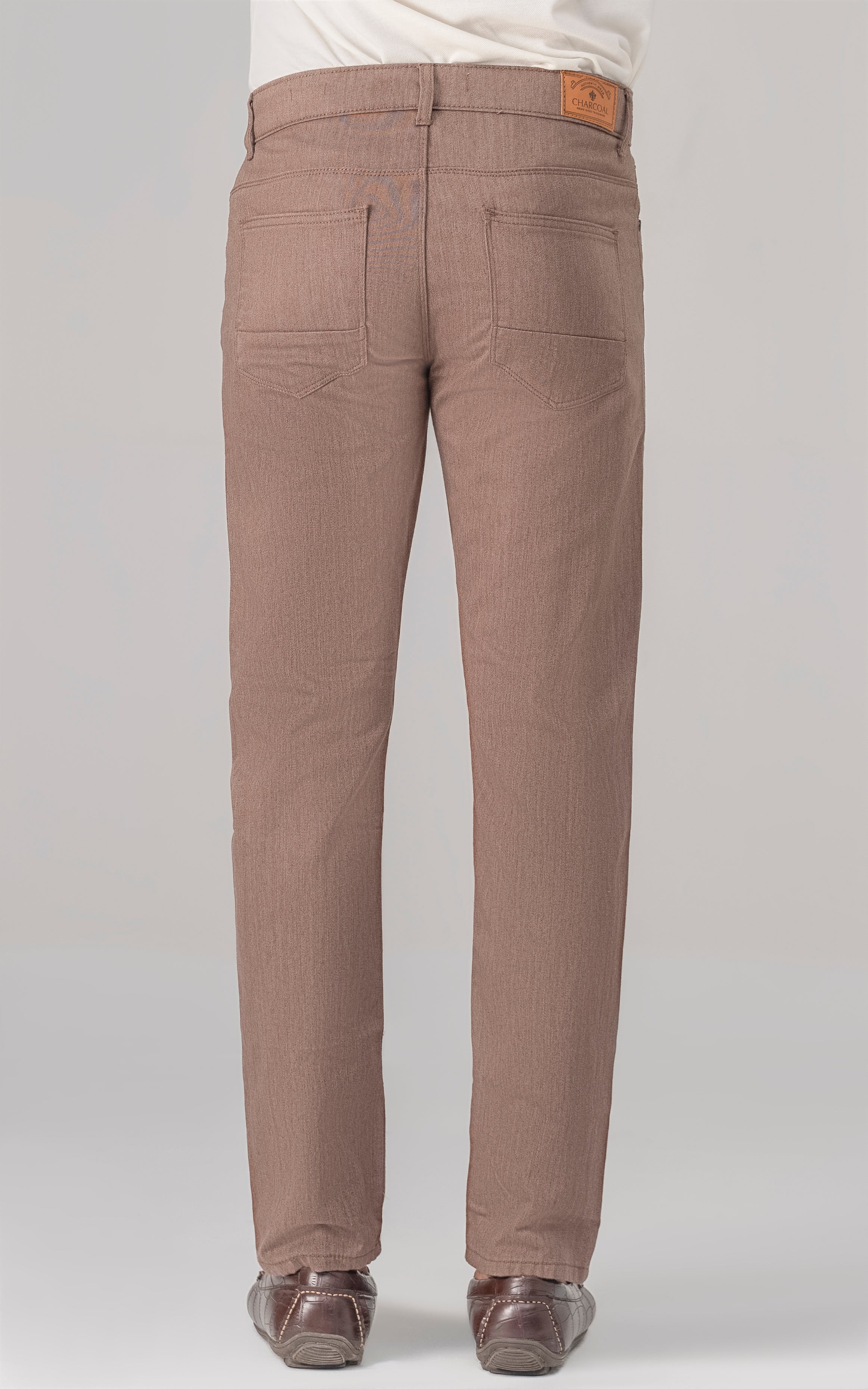 CASUAL PANT STRAIGHT FIT BROWN