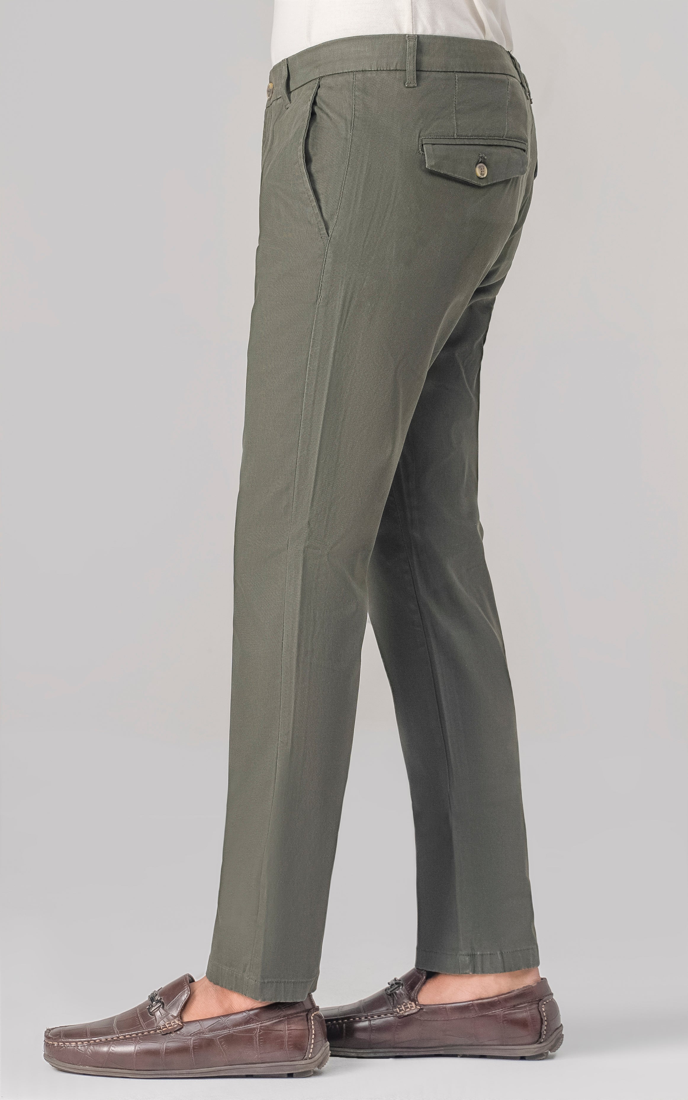 CASUAL PANT CROSS POCKET DARK OLIVE