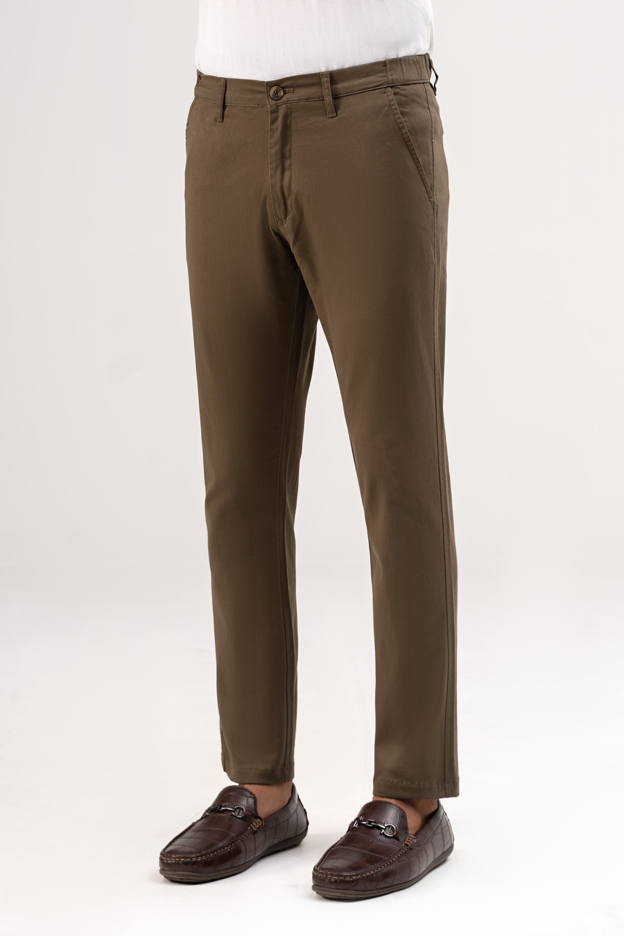 CROSS POCKET ELASTIC WAIST PANT OLIVE