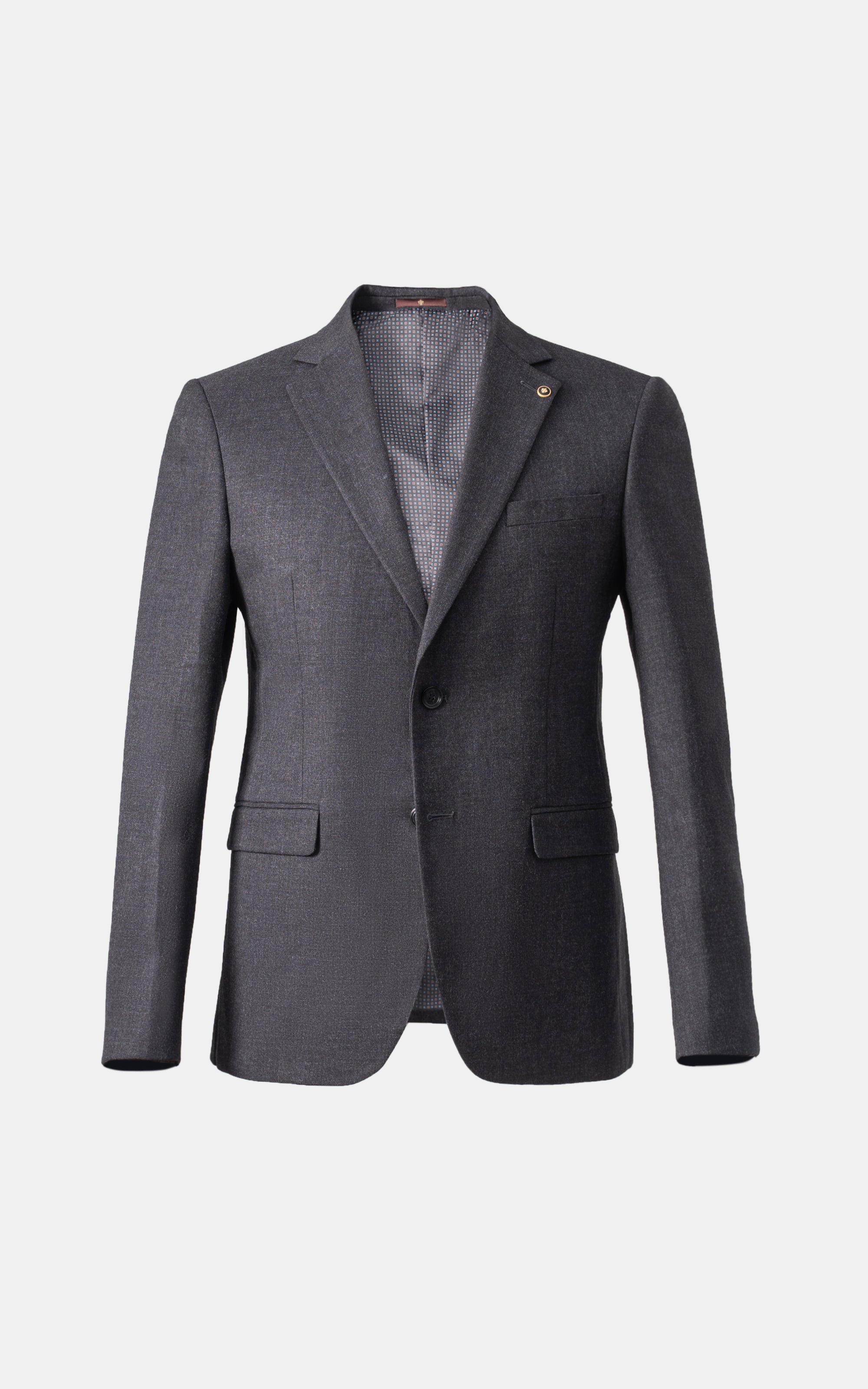 Solid grey casual jacket