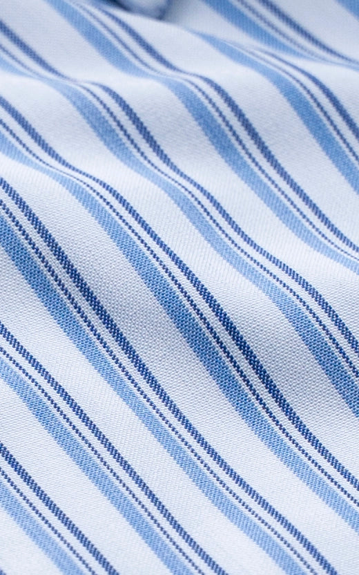 SEMI FORMAL SMART FIT STRIPED SHIRT WHITE SKY